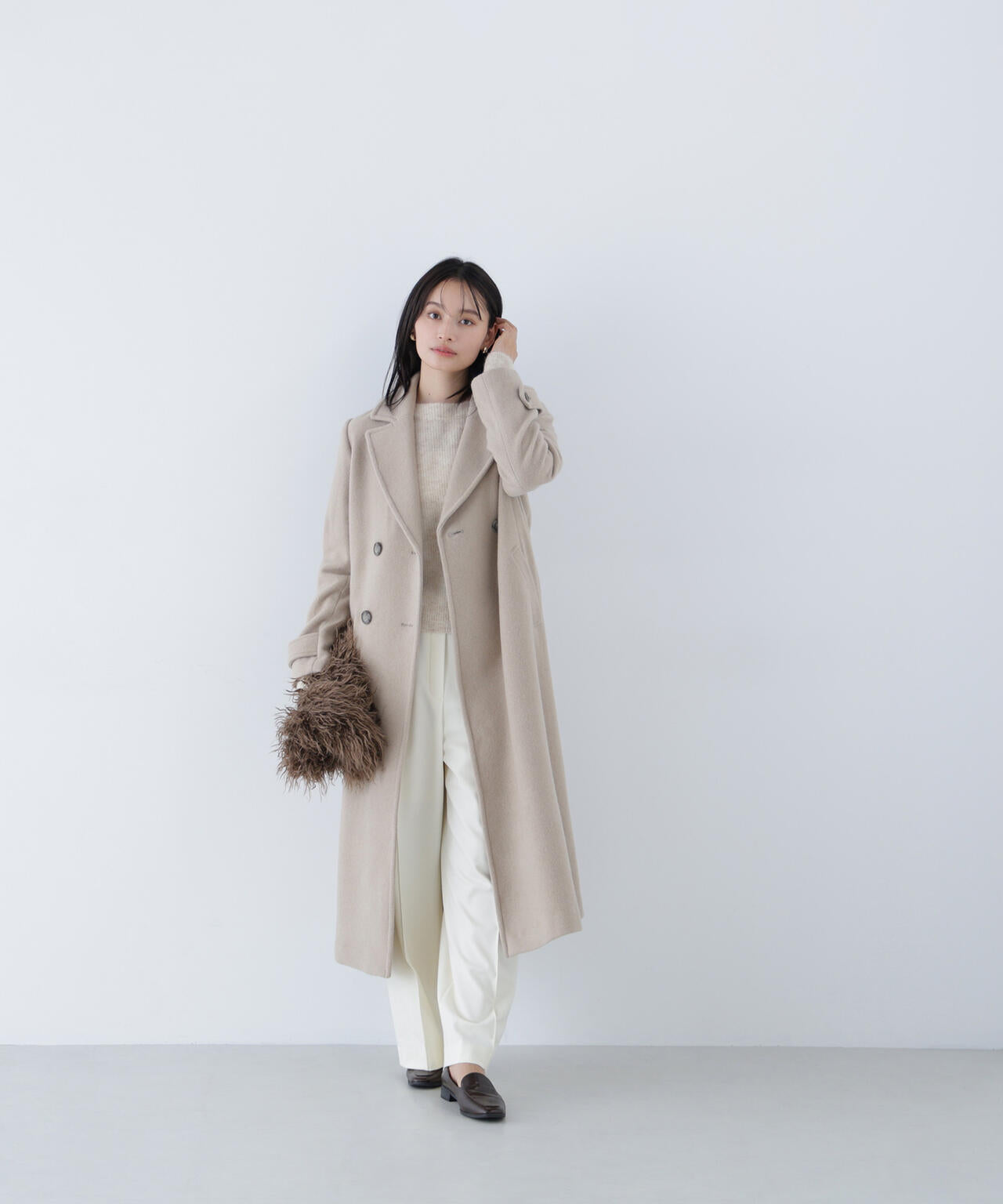 ビッグカラーダブルチェスターコート | NATURAL BEAUTY BASIC