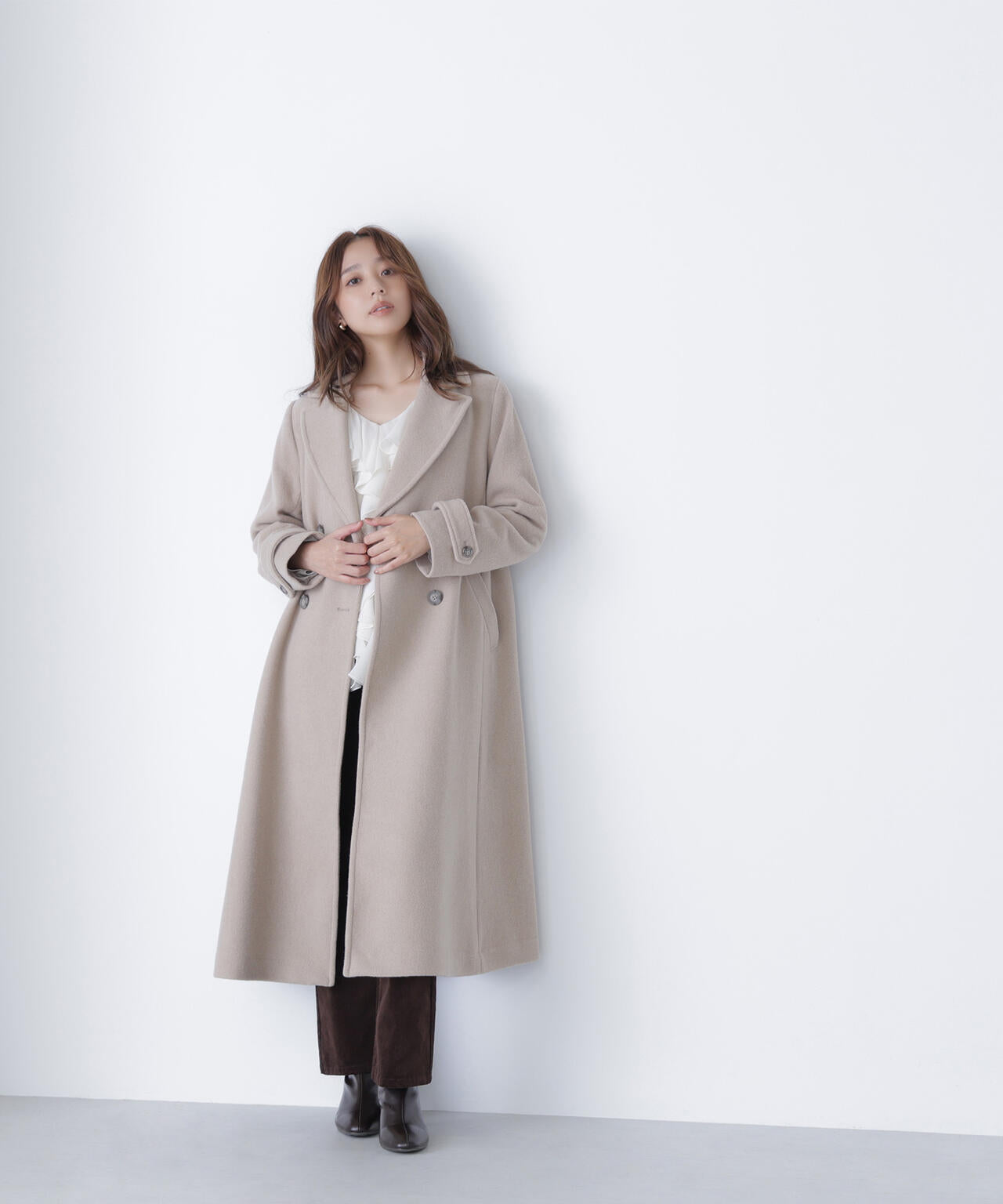 ビッグカラーダブルチェスターコート | NATURAL BEAUTY BASIC