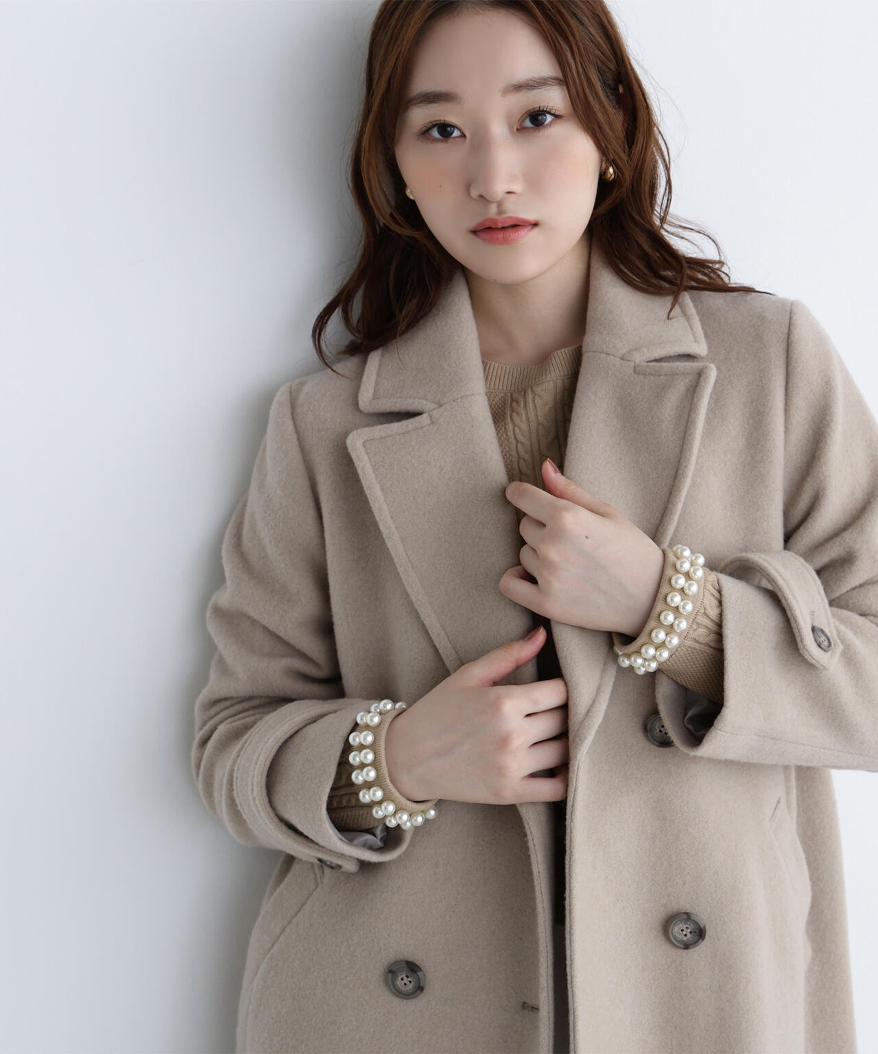 ビッグカラーダブルチェスターコート | NATURAL BEAUTY BASIC