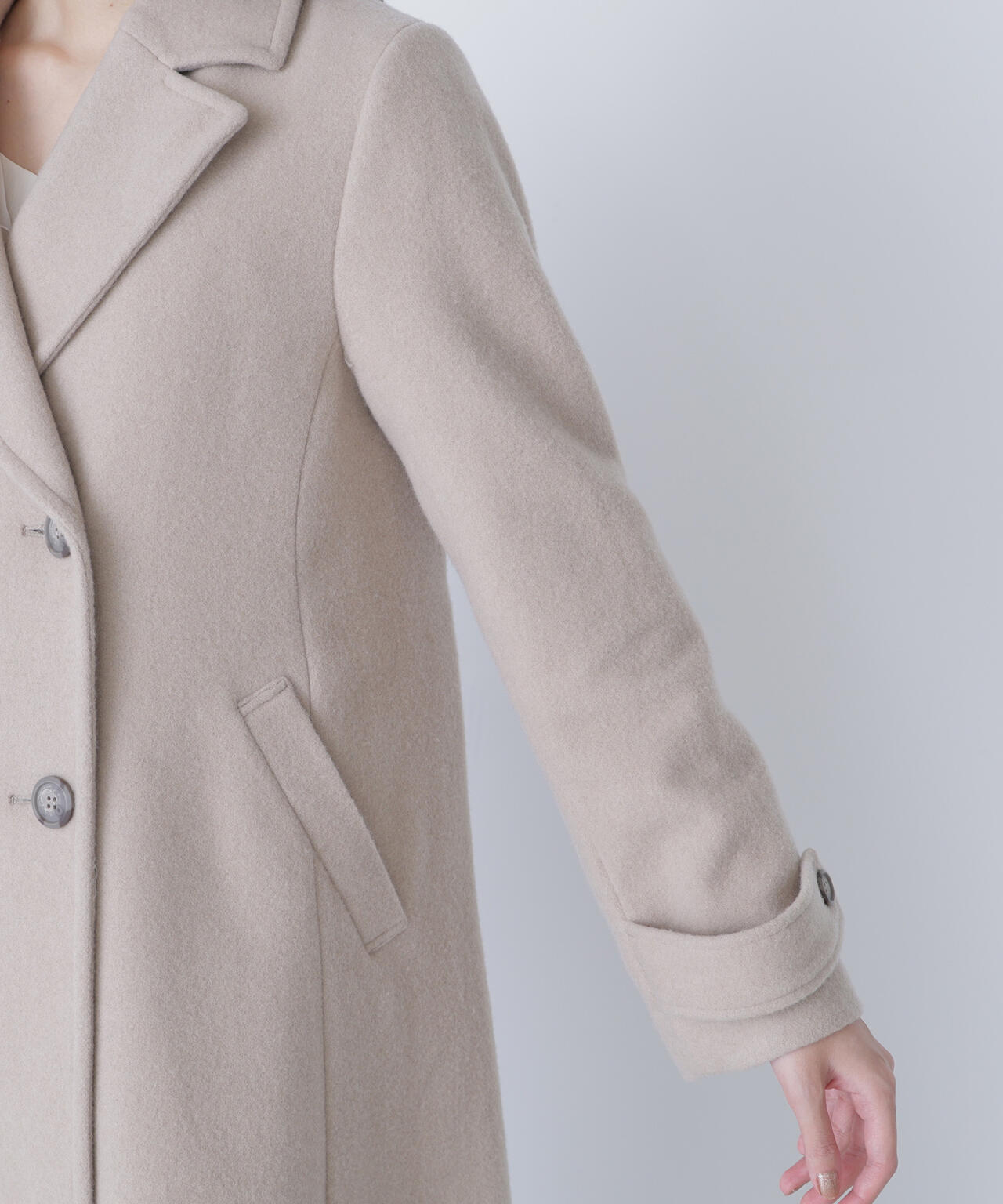 ビッグカラーダブルチェスターコート