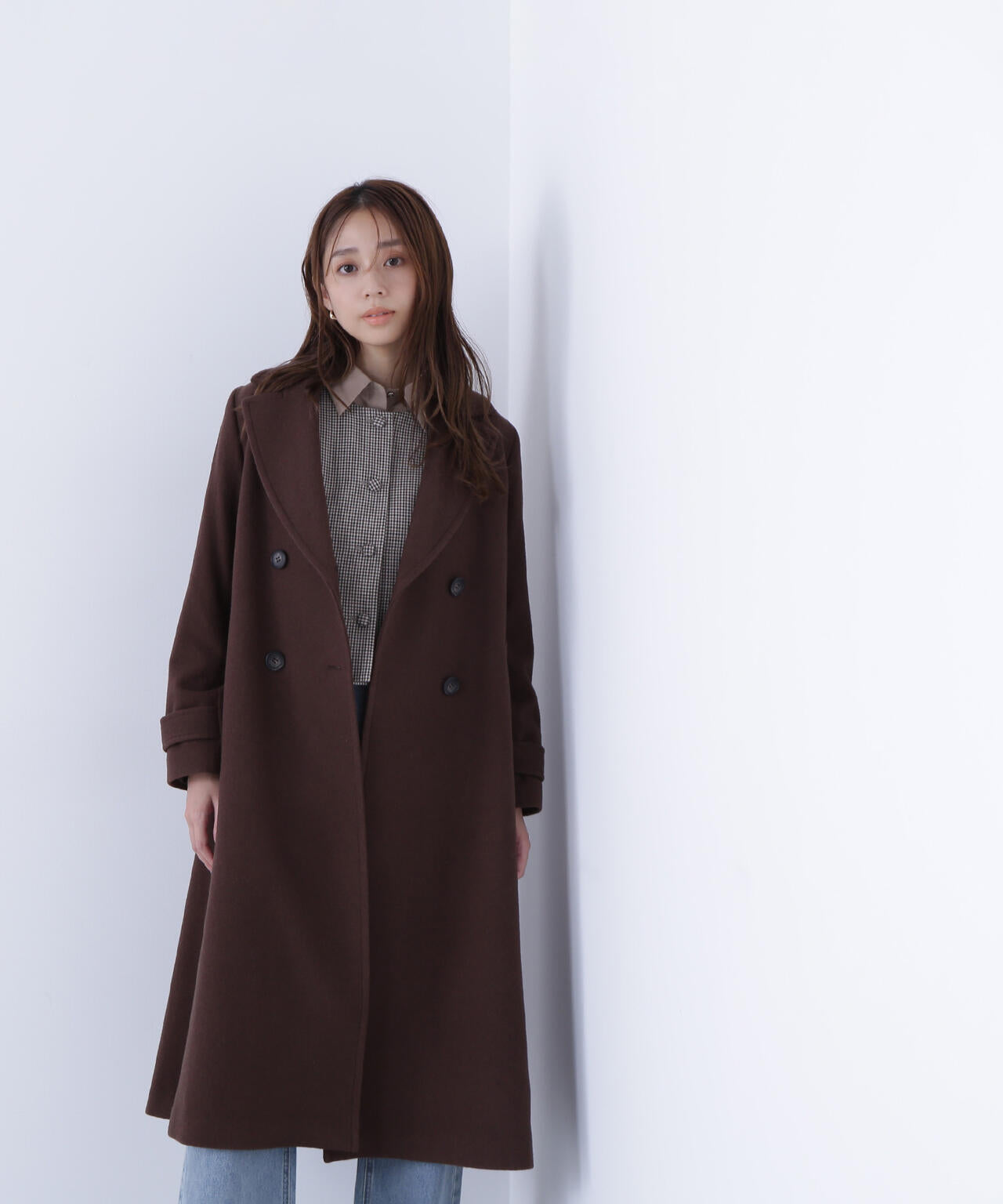 ビッグカラーダブルチェスターコート