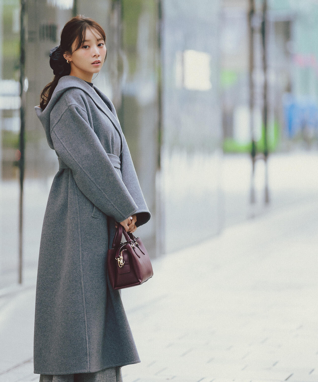 フーデッドロングコート