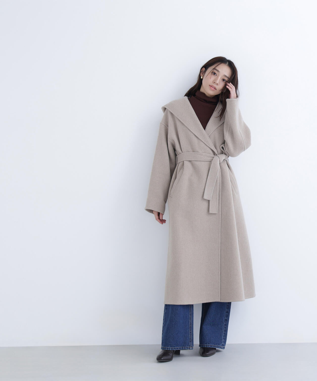 フーデッドロングコート | NATURAL BEAUTY BASIC（ナチュラル