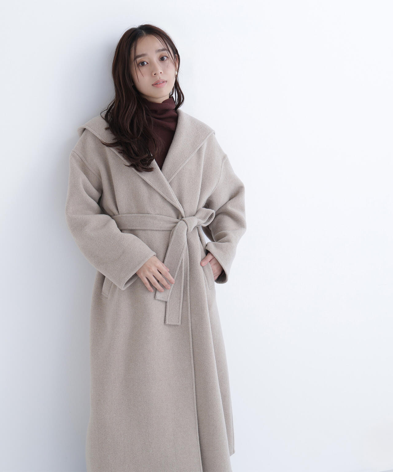 フーデッドロングコート