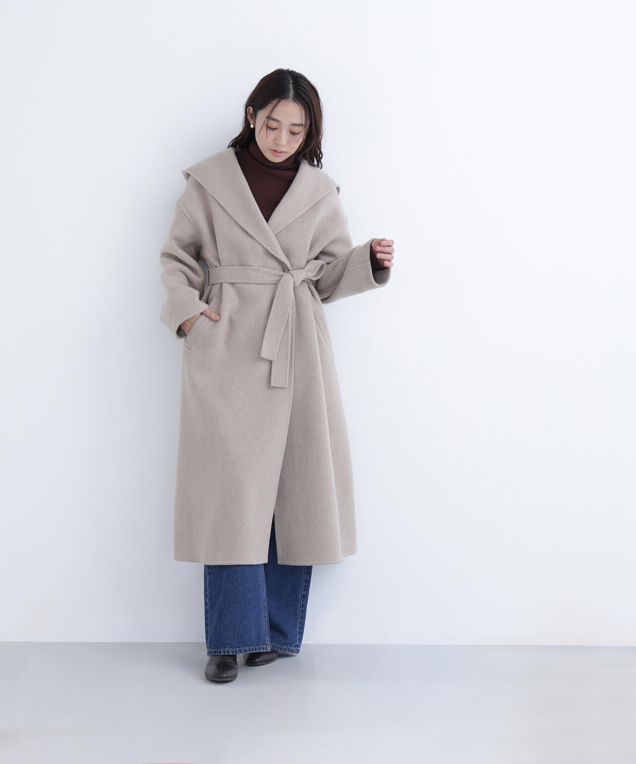 フーデッドロングコート