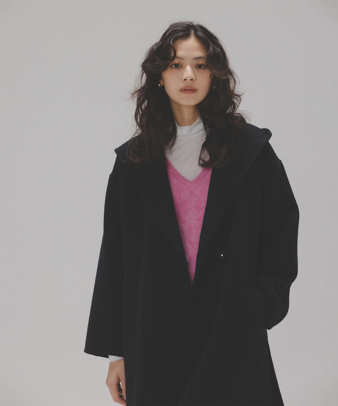 フーデッドロングコート