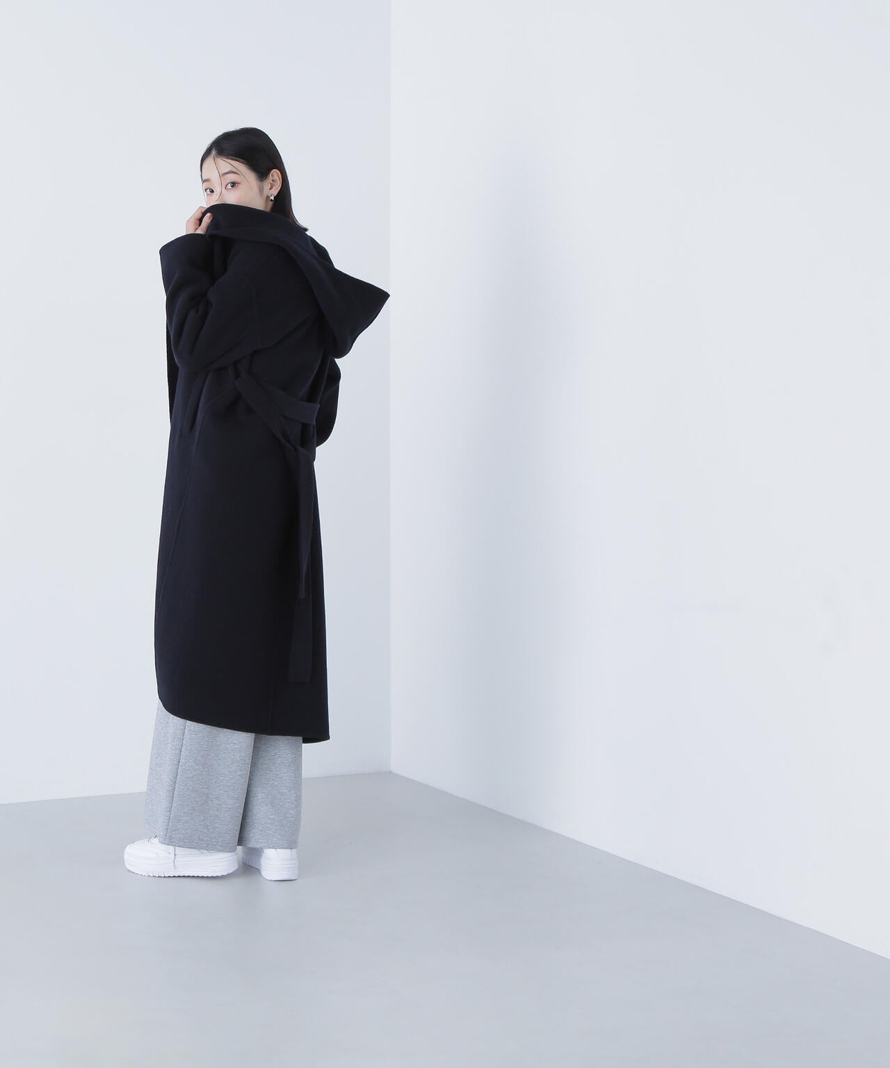 フーデッドロングコート