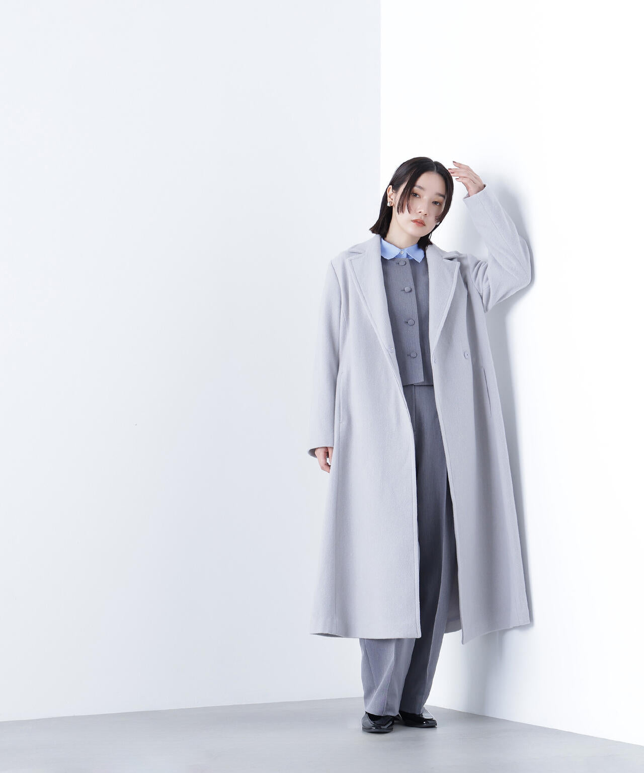 テーラーベルテッドロングコート | NATURAL BEAUTY BASIC（ナチュラル