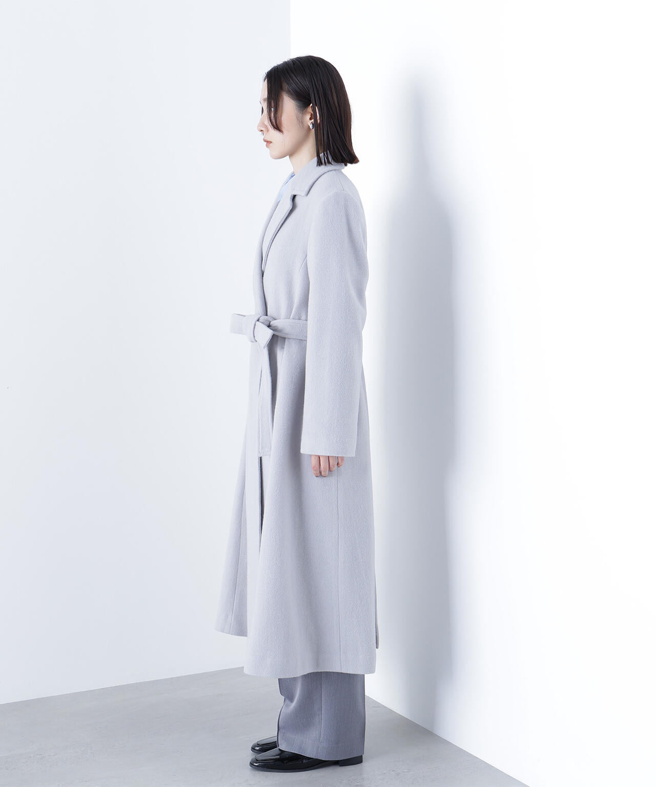 テーラーベルテッドロングコート