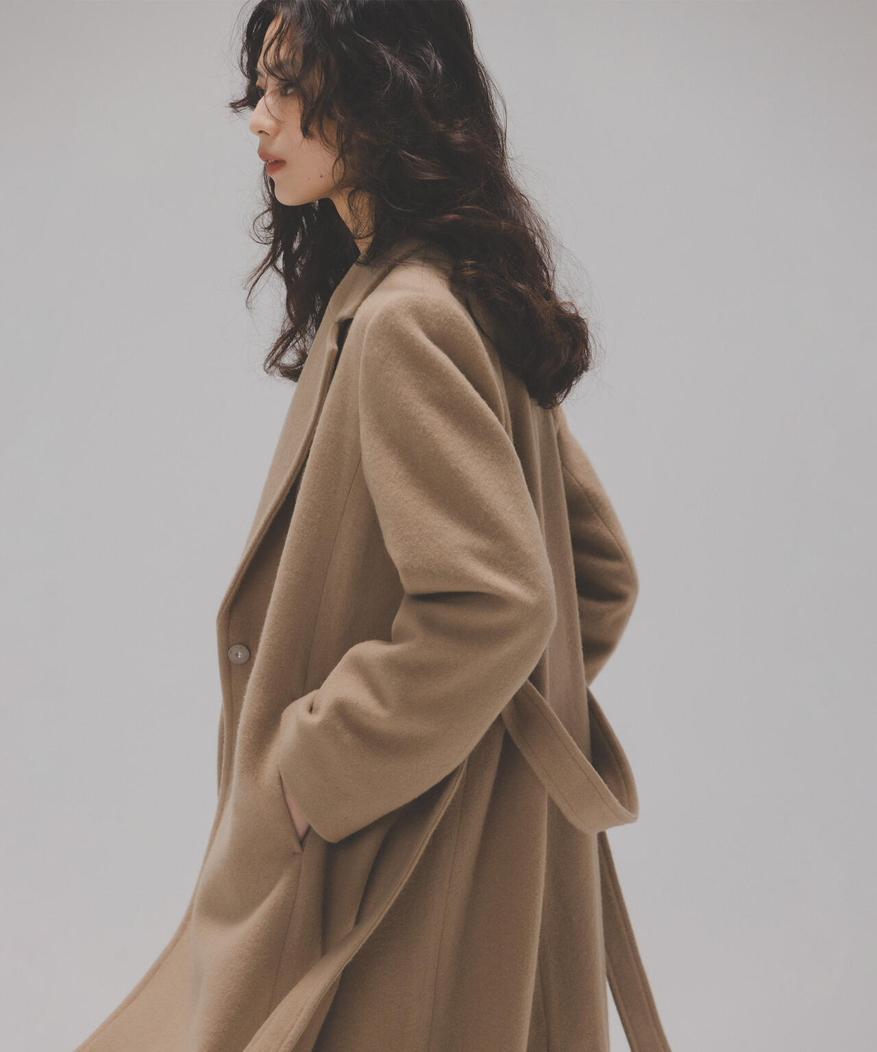 テーラーベルテッドロングコート | NATURAL BEAUTY BASIC（ナチュラル