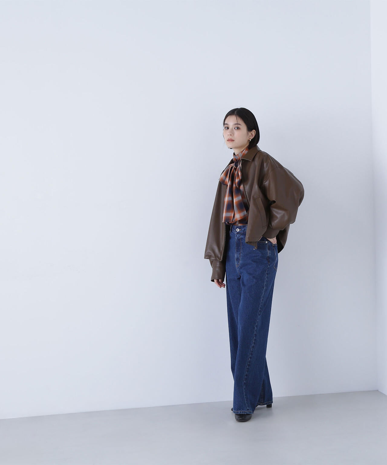 フェイクレザードロストブルゾン