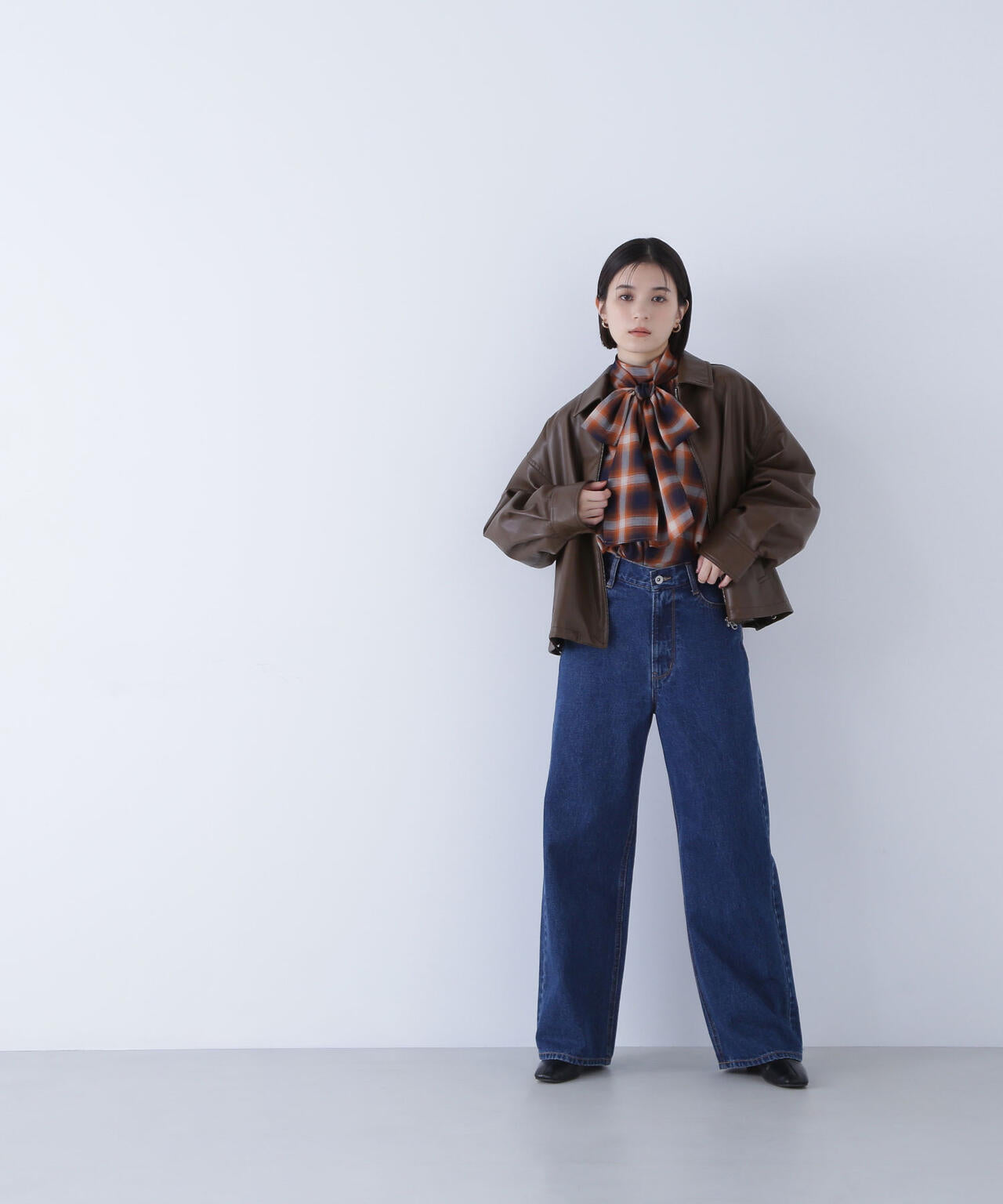 フェイクレザードロストブルゾン