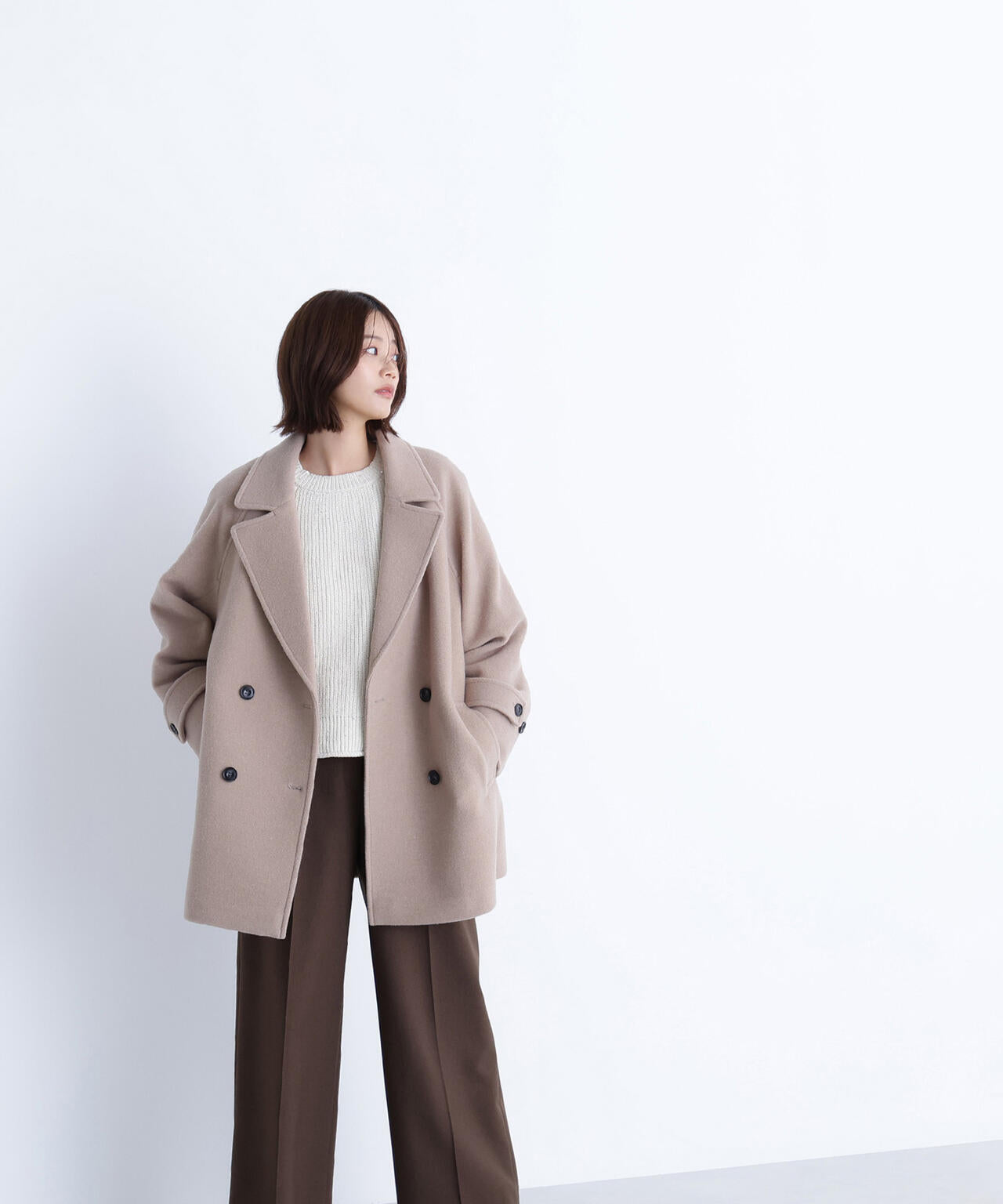 ダブルブレストフォルムミドルコート | NATURAL BEAUTY BASIC