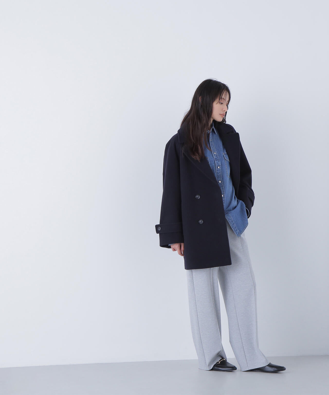 NATURAL BEAUTY BASIC　ダブルブレストフォルムミドルコート ダブルブレストフォルムミドルコート | NATURAL BEAUTY BASIC