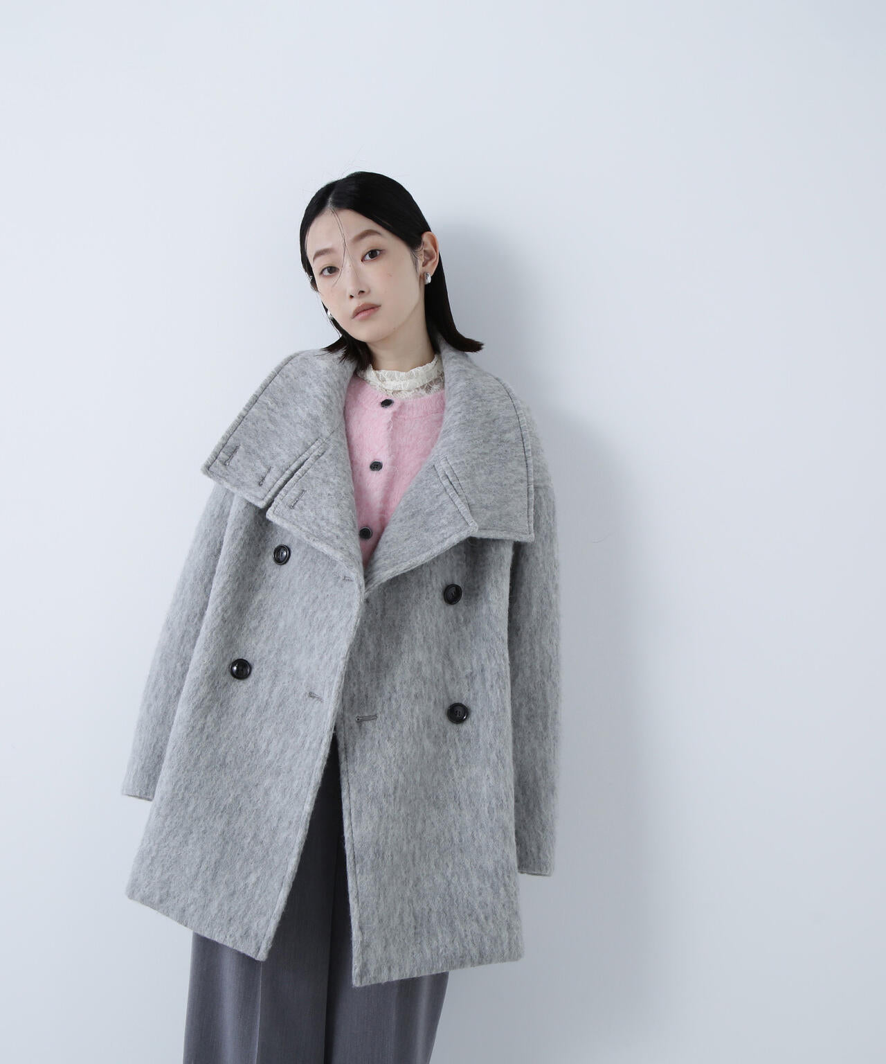 Oggi掲載】スタンドネックシャギーミディコート | NATURAL BEAUTY