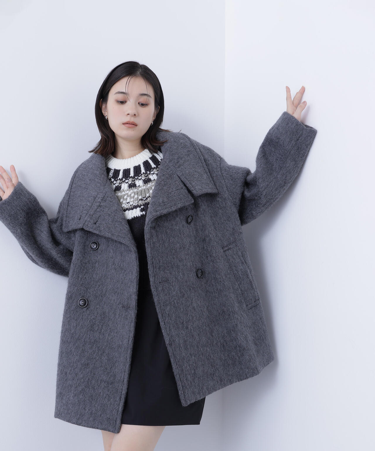 Oggi掲載】スタンドネックシャギーミディコート | NATURAL BEAUTY