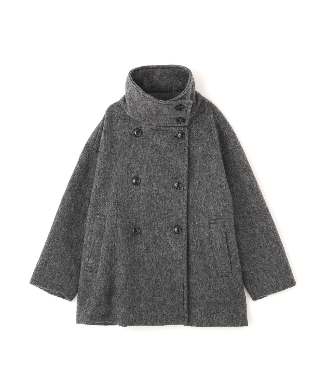 【Oggi掲載】スタンドネックシャギーミディコート