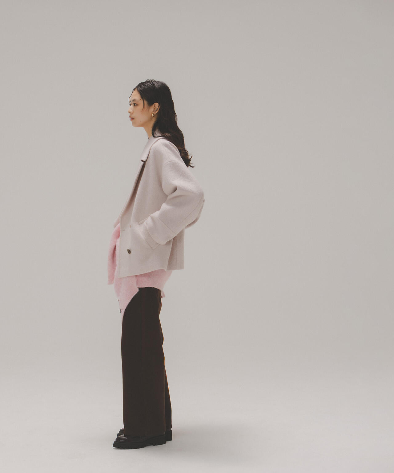 ウーリーフォルムハーフコート