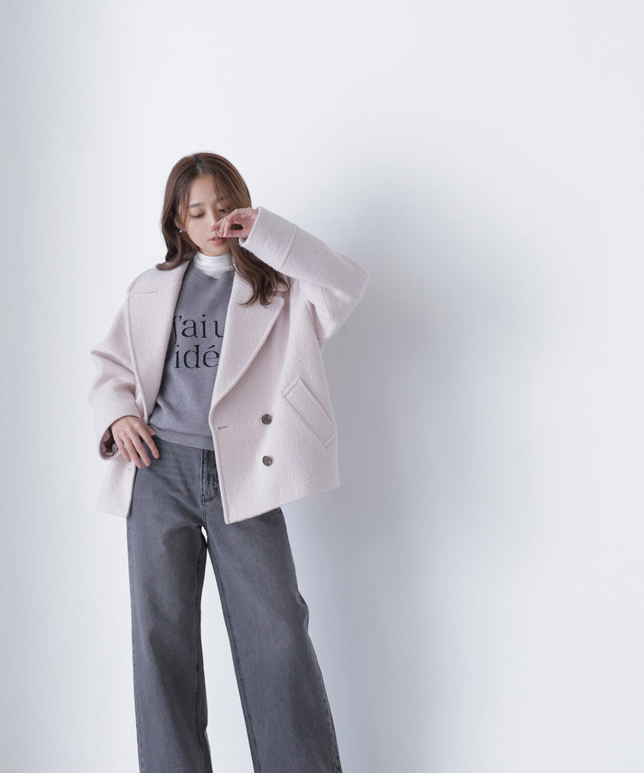 ウーリーフォルムハーフコート