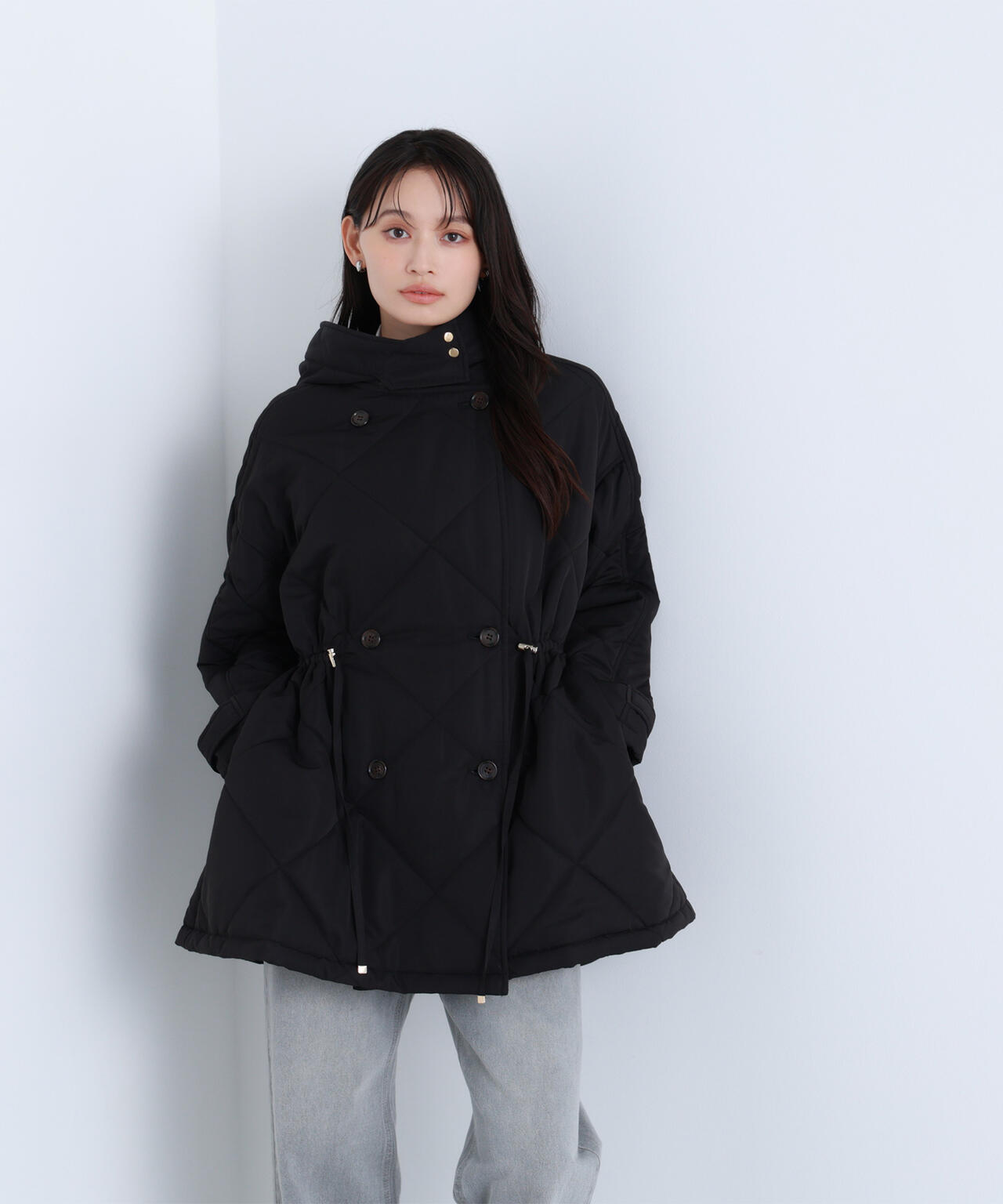 2wayダイヤキルティングブルゾン