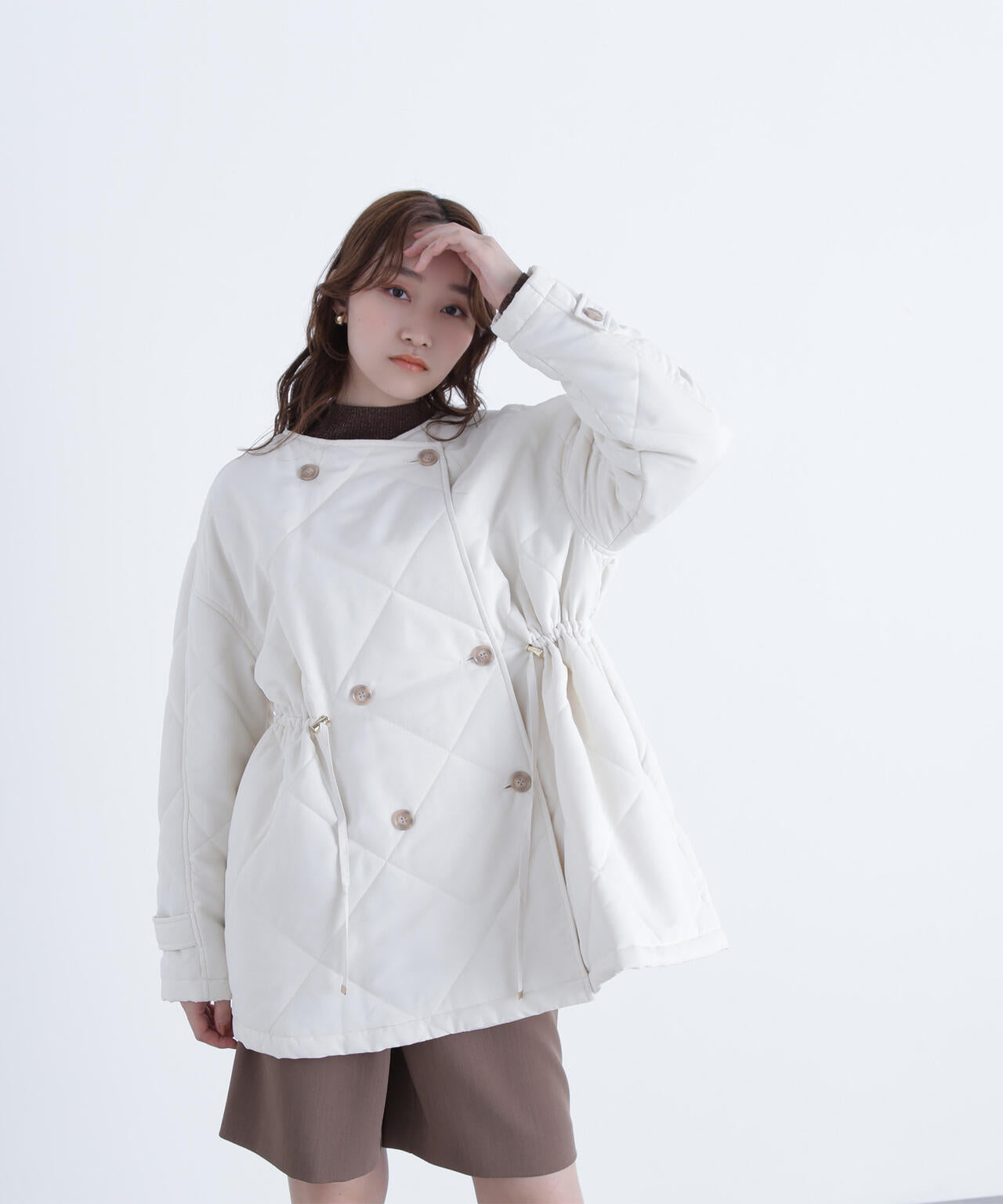 2wayダイヤキルティングブルゾン