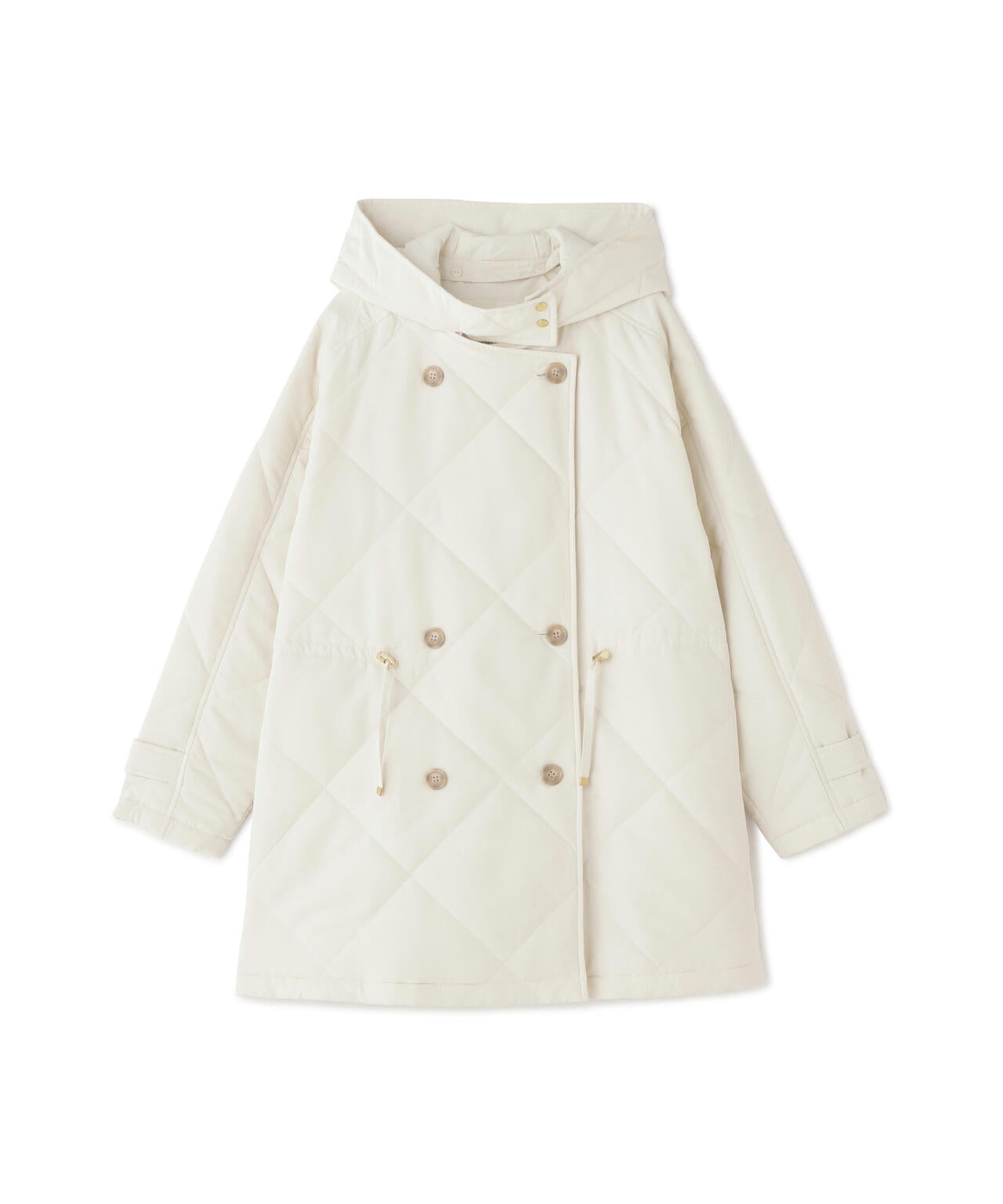 【FRAMeWORK】2WAY キルティングブルゾン ホワイト NEW 2wayキルティングブルゾン（中綿・キルティング