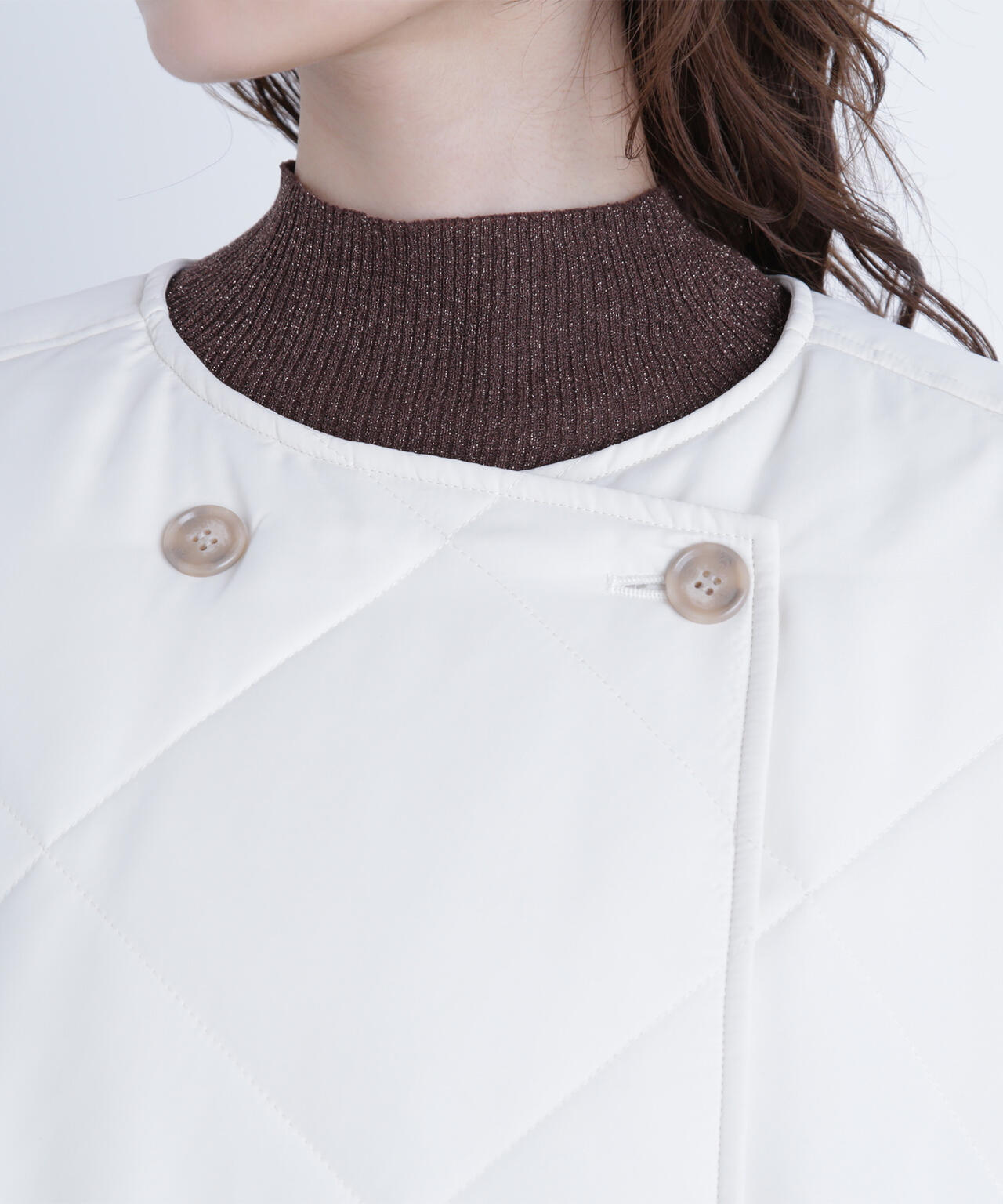 2wayダイヤキルティングブルゾン