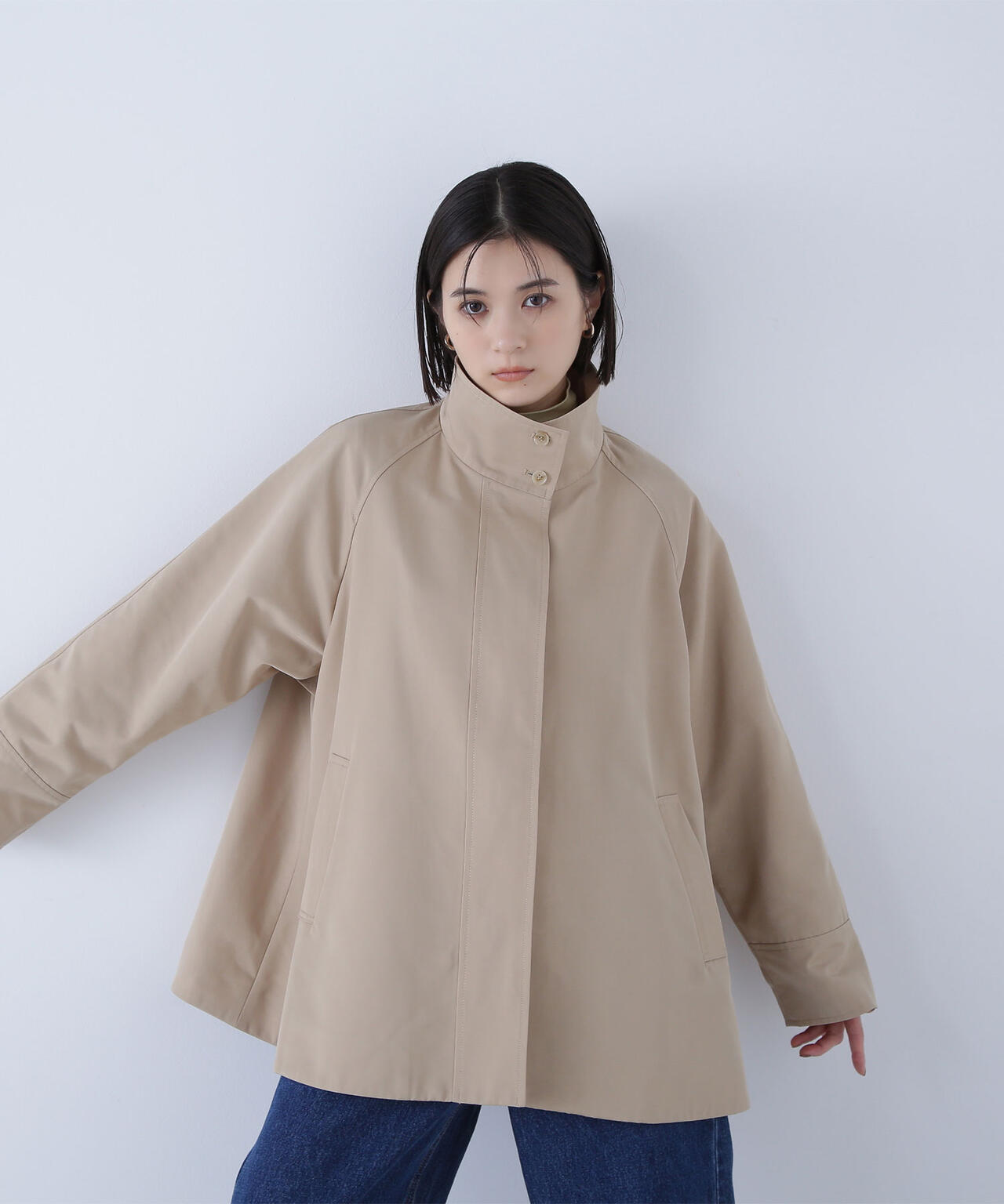 スタンドネックテントラインブルゾン | NATURAL BEAUTY BASIC