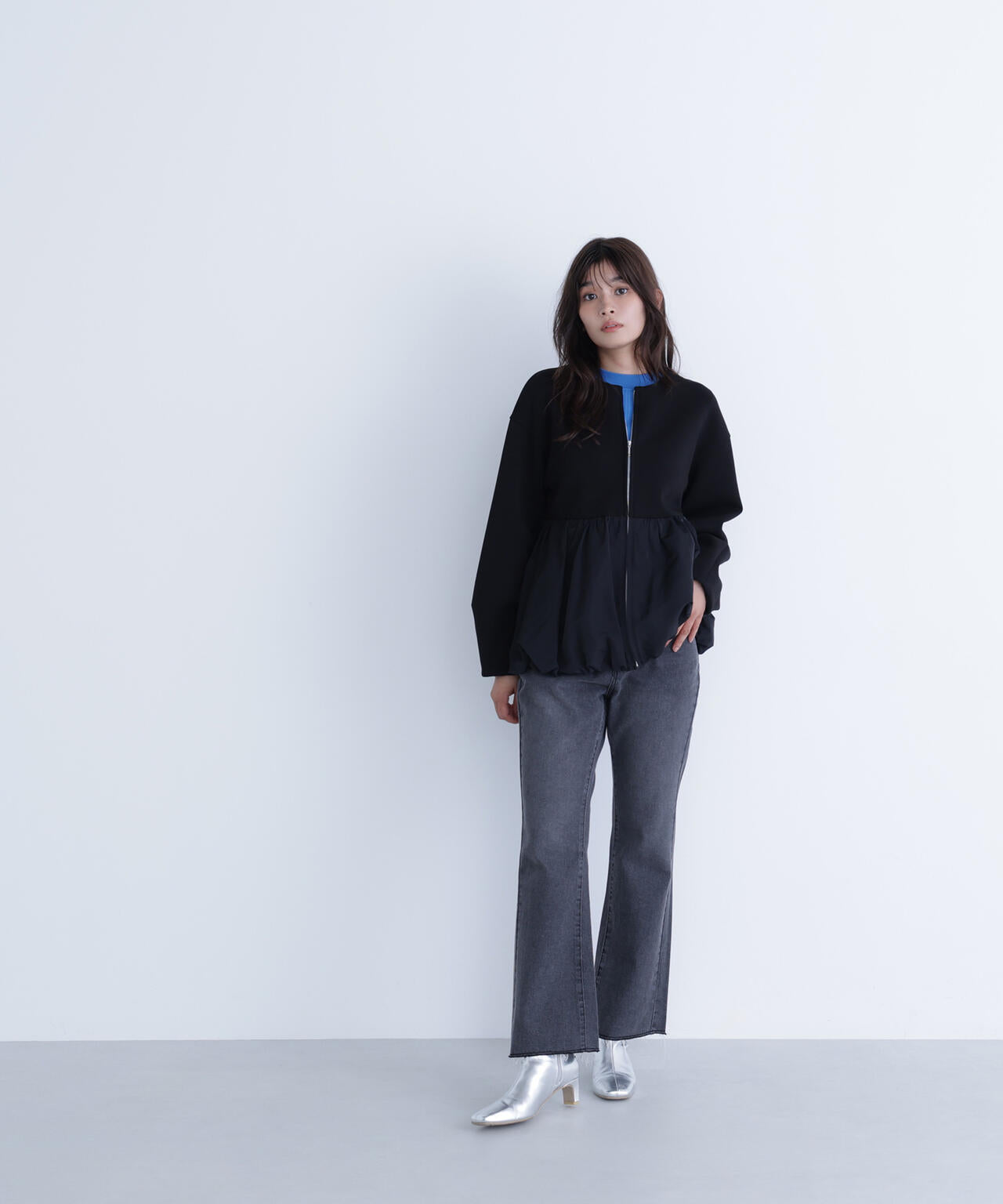 ダンボールドッキングペプラムブルゾン