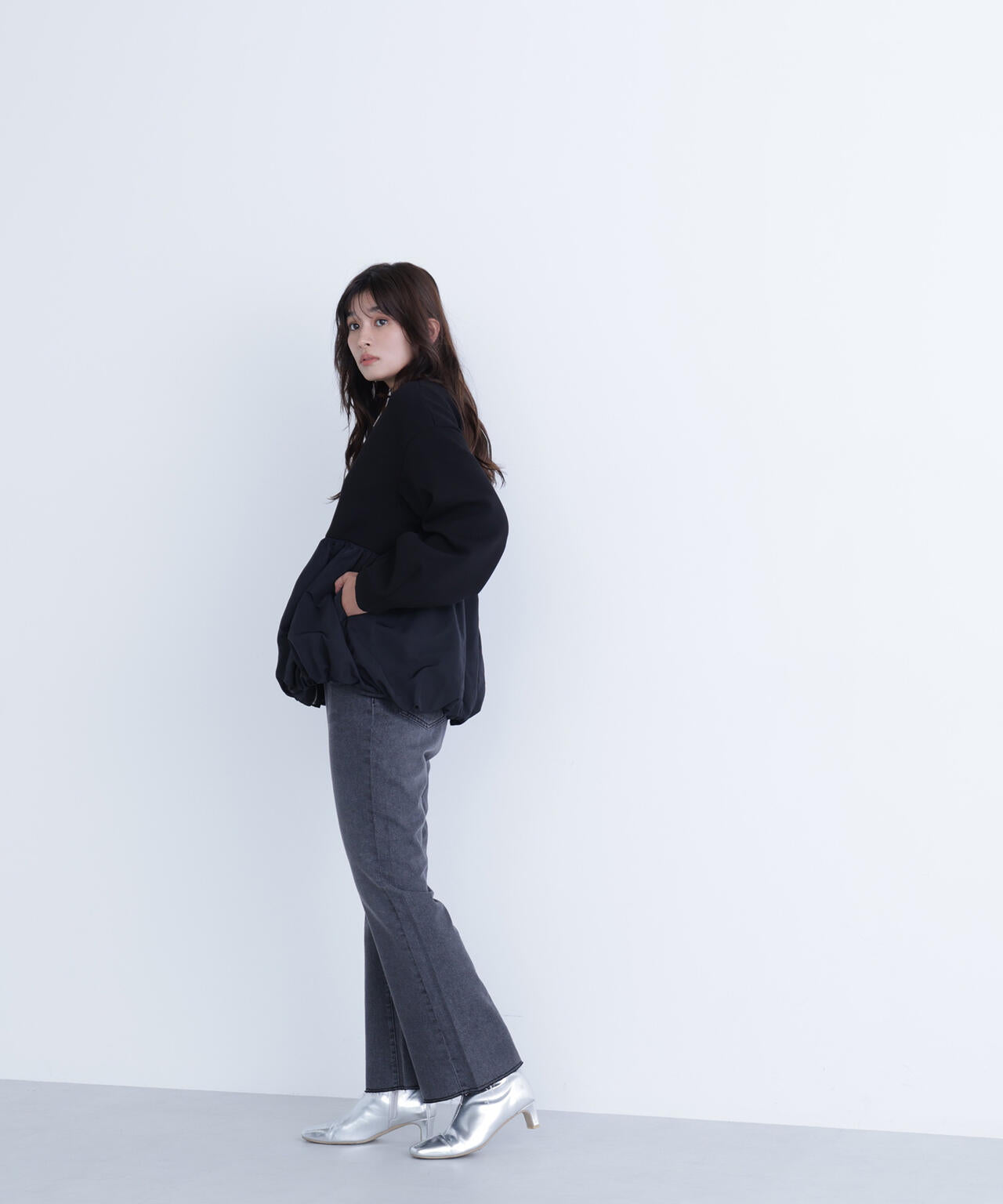 ダンボールドッキングペプラムブルゾン