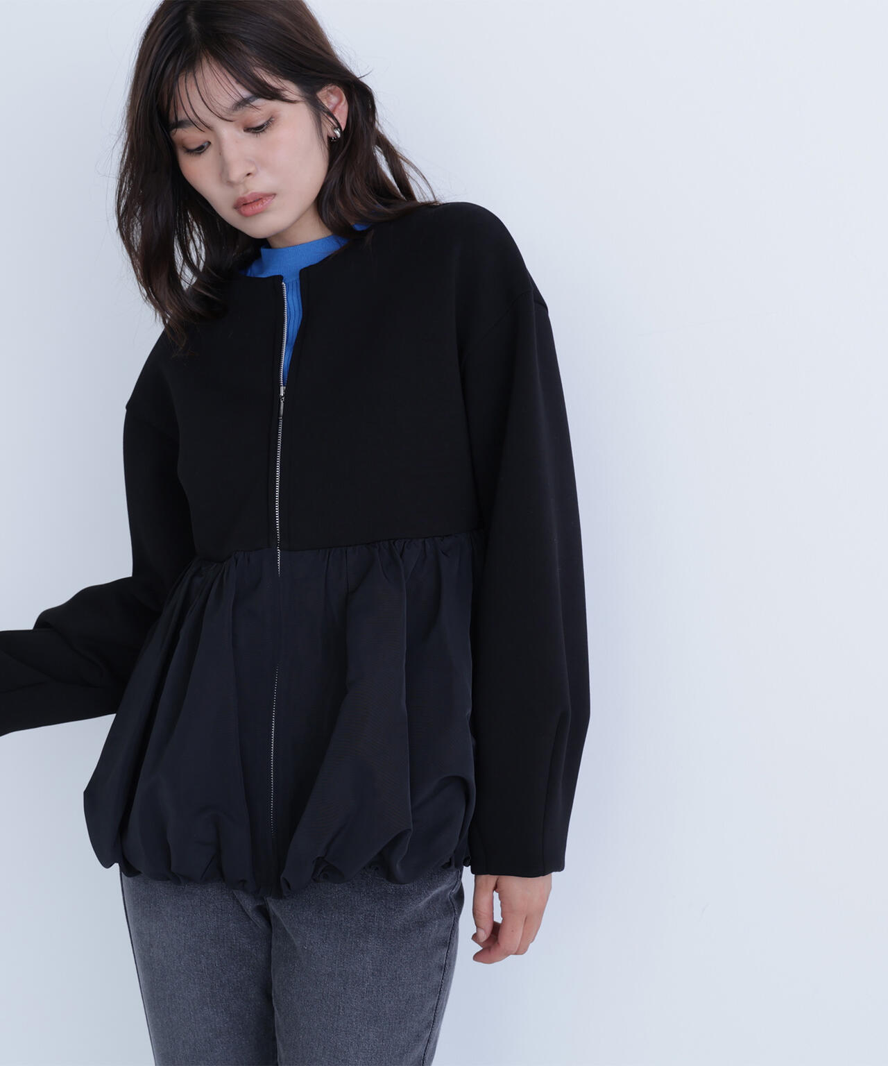 ダンボールドッキングペプラムブルゾン | NATURAL BEAUTY BASIC