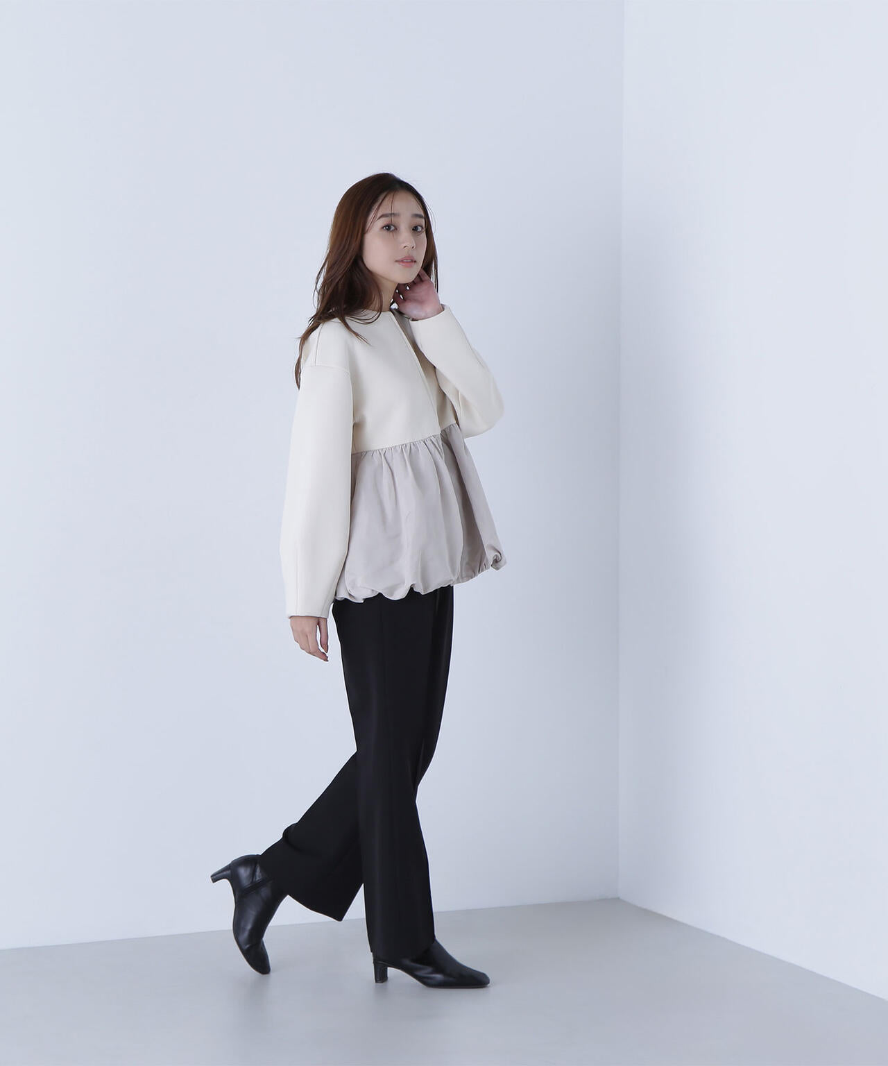 ダンボールドッキングペプラムブルゾン