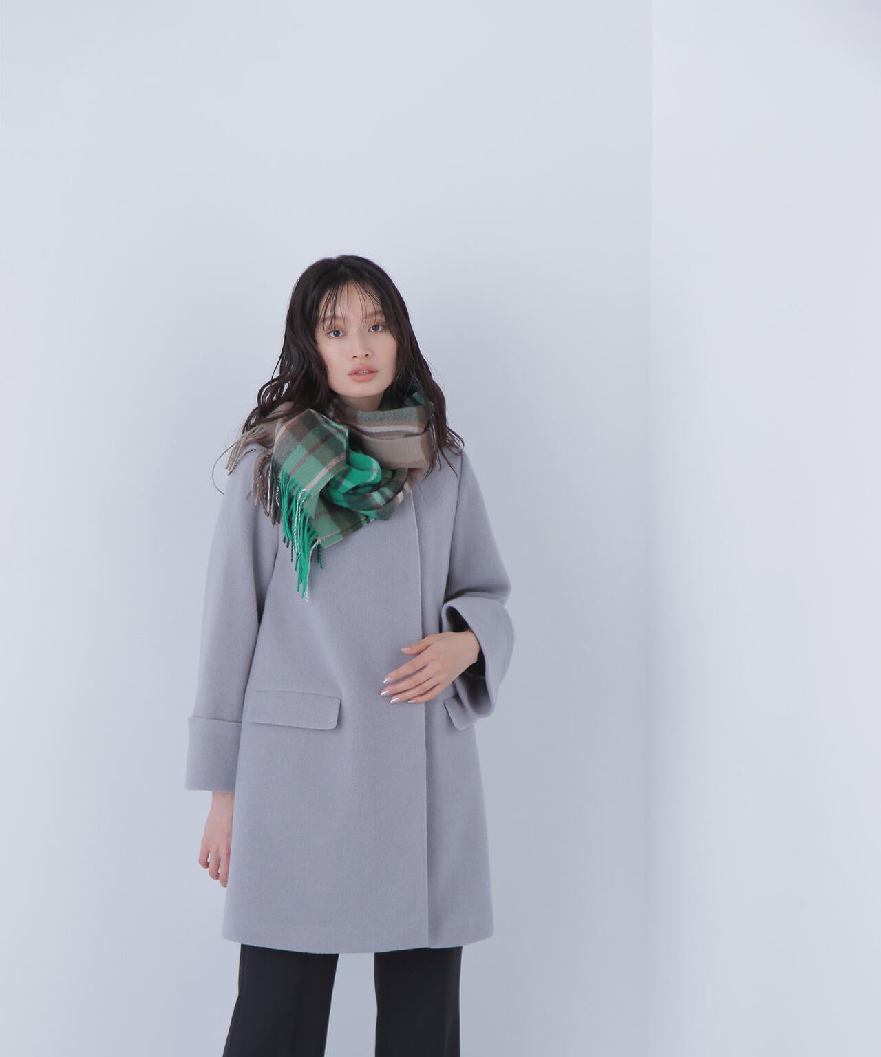 ノーカラーミドルコート | NATURAL BEAUTY BASIC（ナチュラル