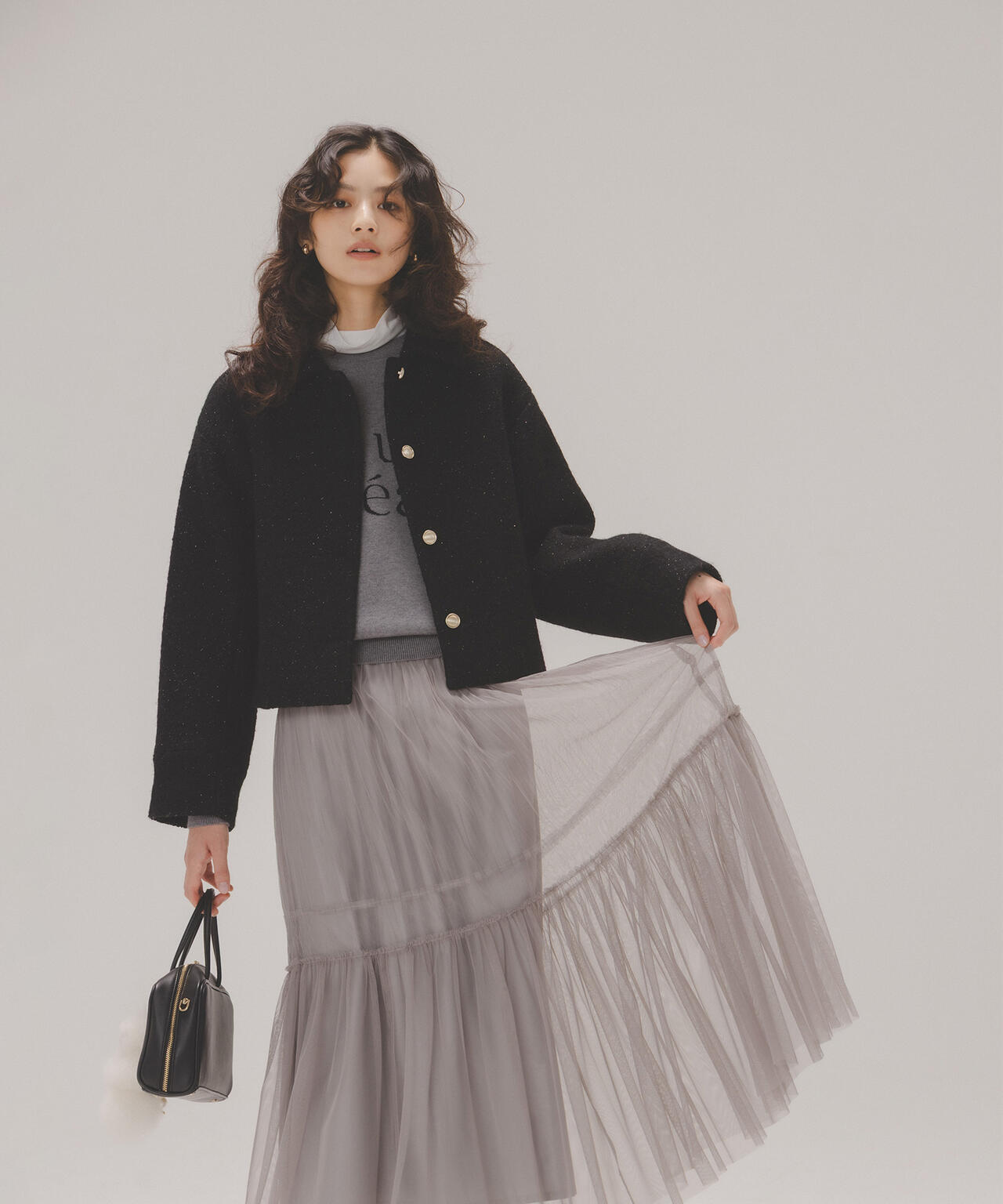 ステンカラーショートブルゾン