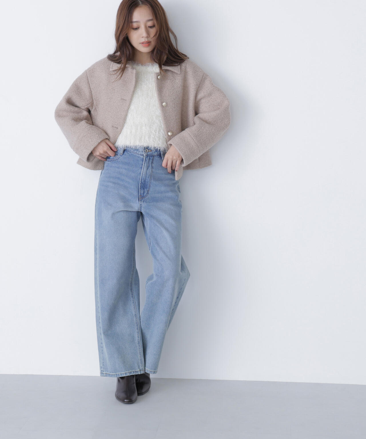 ステンカラーショートブルゾンNATURAL BEAUTY BASIC ステンカラーショートブルゾン | NATURAL BEAUTY BASIC（ナチュラル