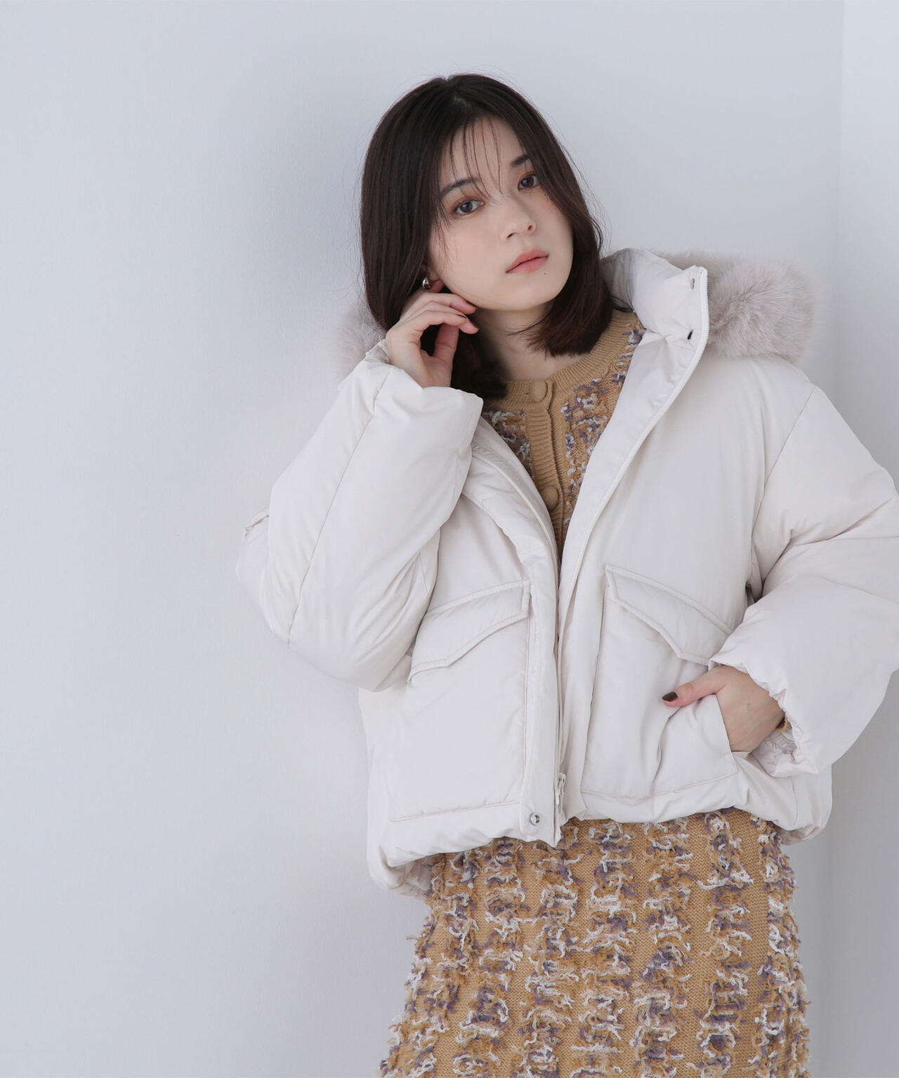 フードファーショートダウン | NATURAL BEAUTY BASIC（ナチュラル