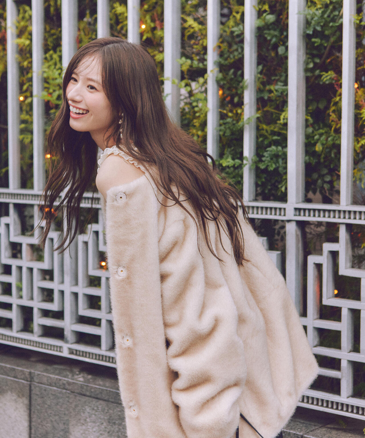 フェイクファーノーカラーハーフコート | NATURAL BEAUTY BASIC