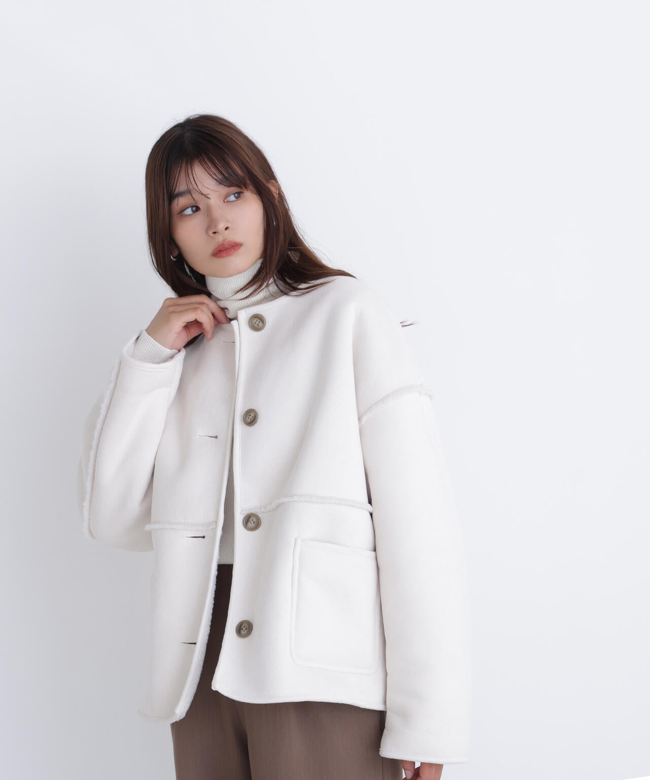 リバーシブルフェイクスウェードコート | NATURAL BEAUTY BASIC