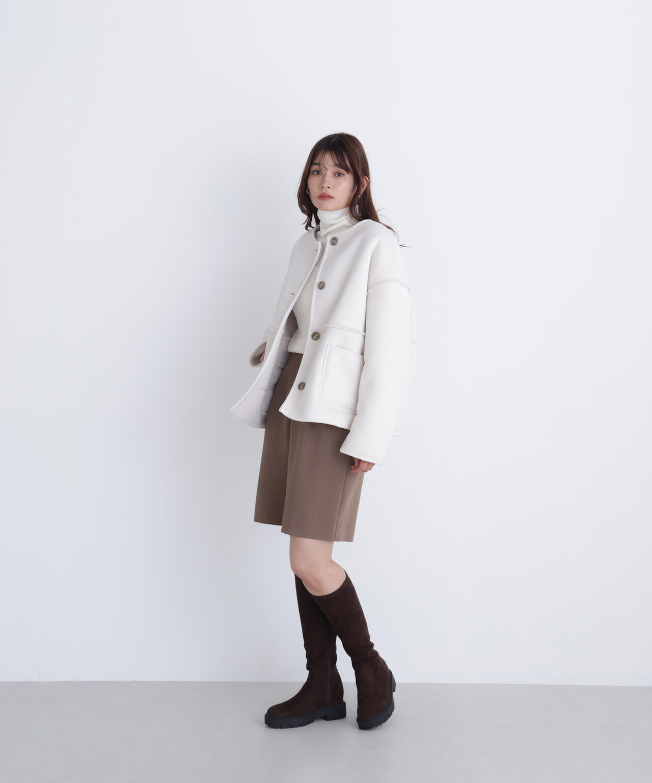 リバーシブルフェイクスウェードコート | NATURAL BEAUTY BASIC