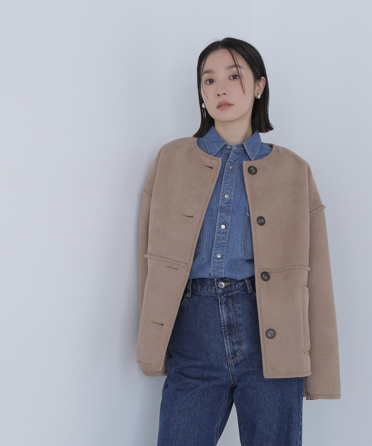 リバーシブルフェイクスウェードコート | NATURAL BEAUTY BASIC