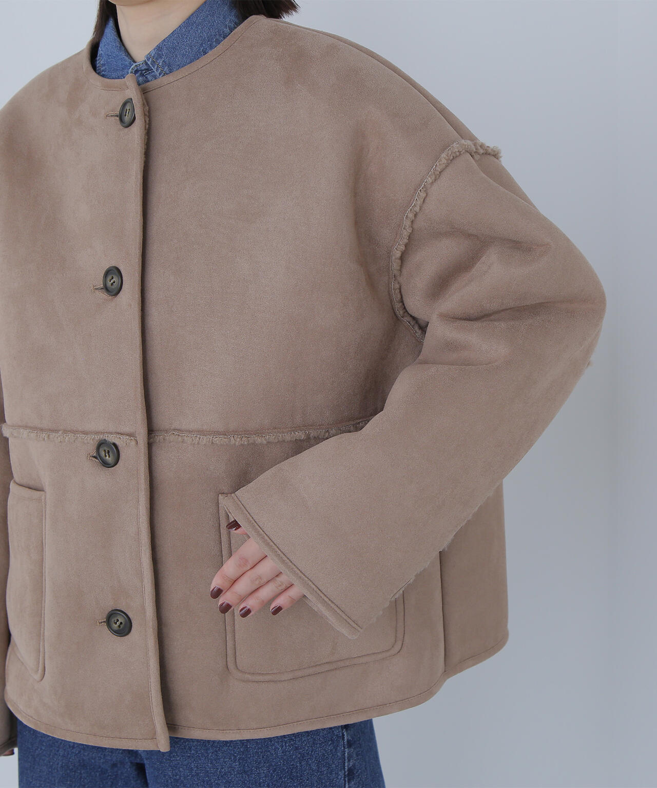 リバーシブルフェイクスウェードコート | NATURAL BEAUTY BASIC