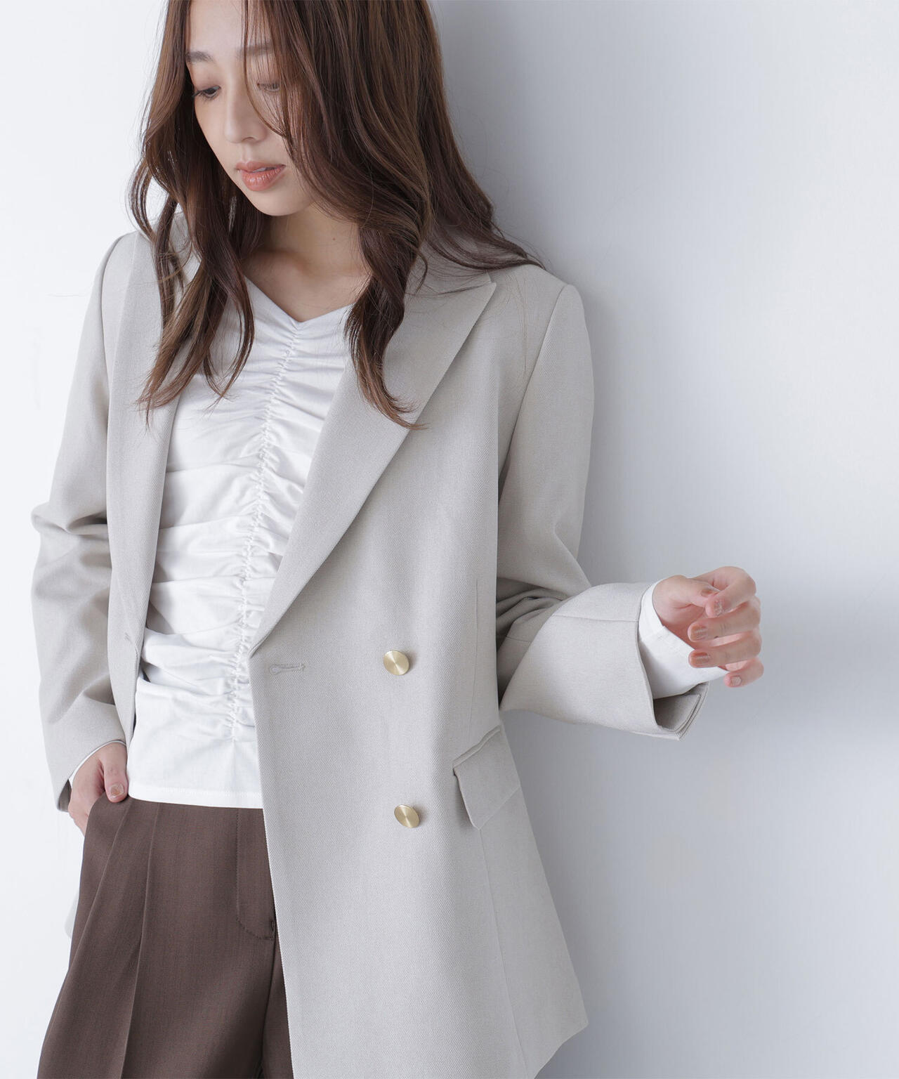 ダブルブレストボクシージャケット