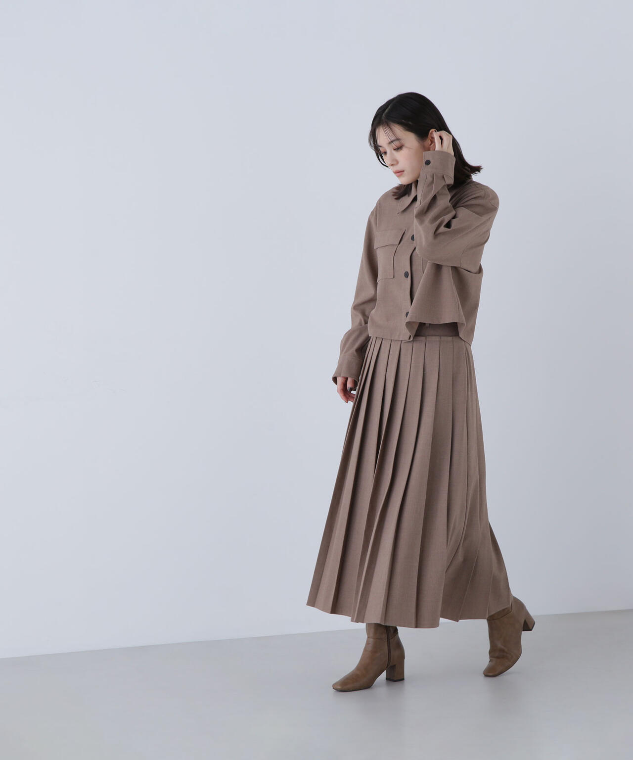 THINK NATURAL】ステンカラーシャツブルゾン | NATURAL BEAUTY