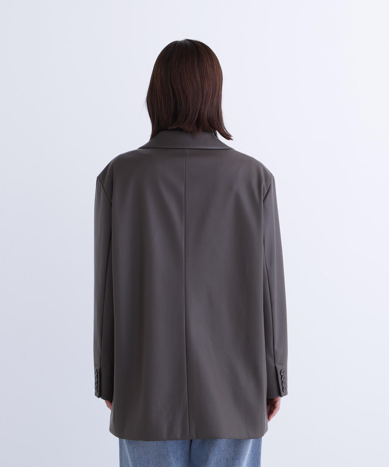 フェイクレザーシングルテーラードジャケット | NATURAL BEAUTY BASIC