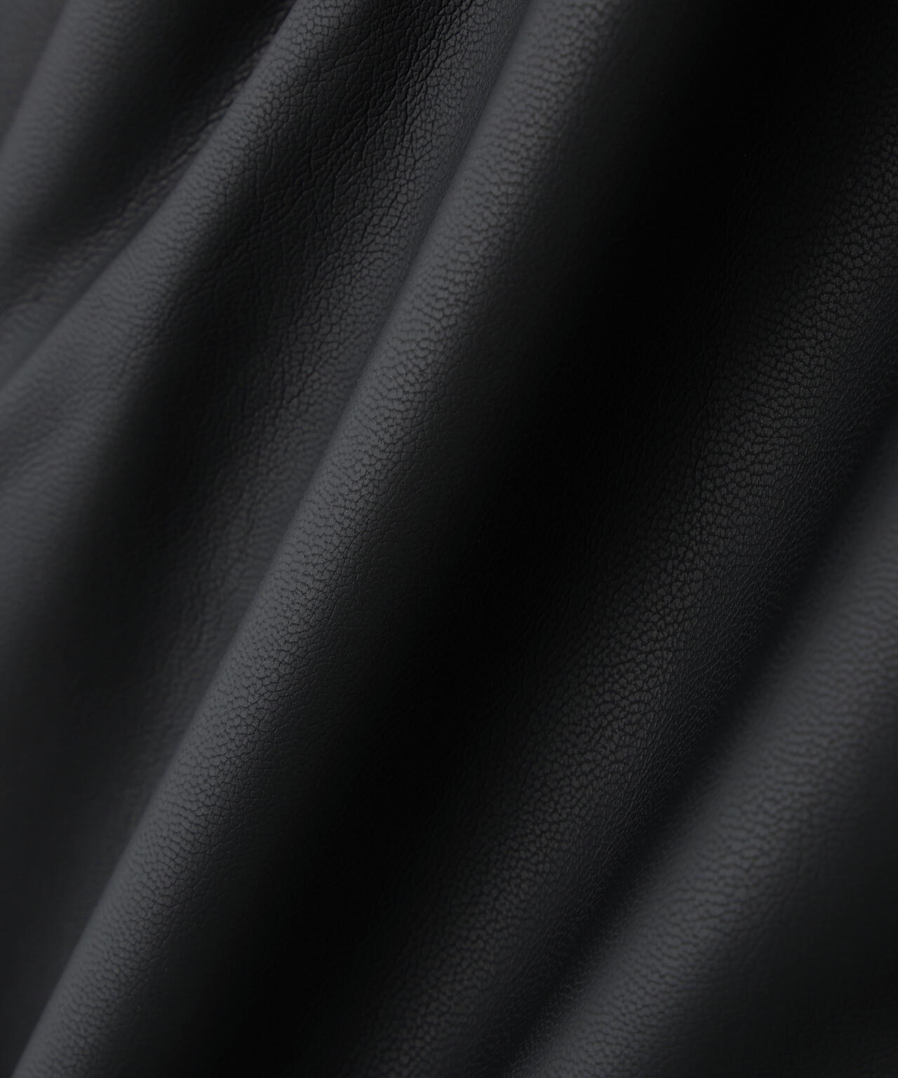 フェイクレザーギャザーブルゾン