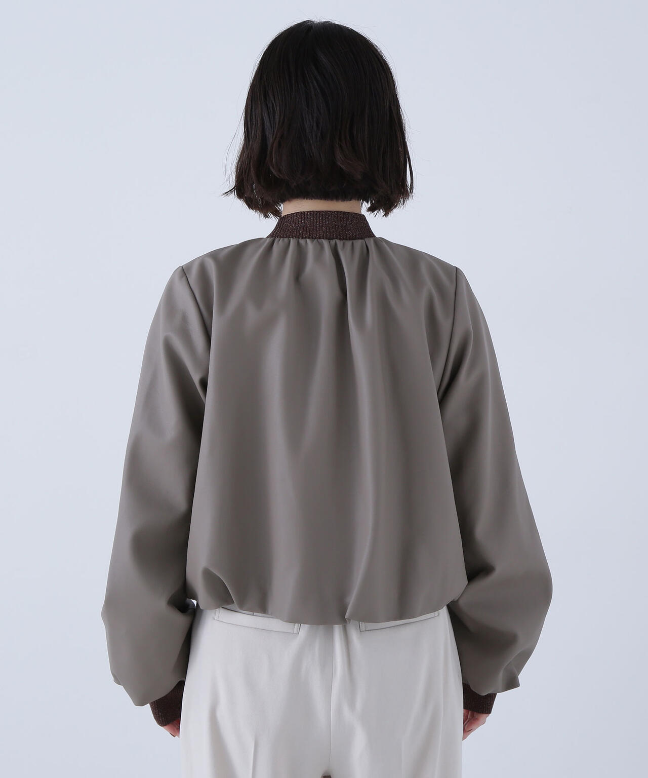 Diagram フェイクレザーギャザーブルゾン フェイクレザーギャザーブルゾン | NATURAL BEAUTY BASIC