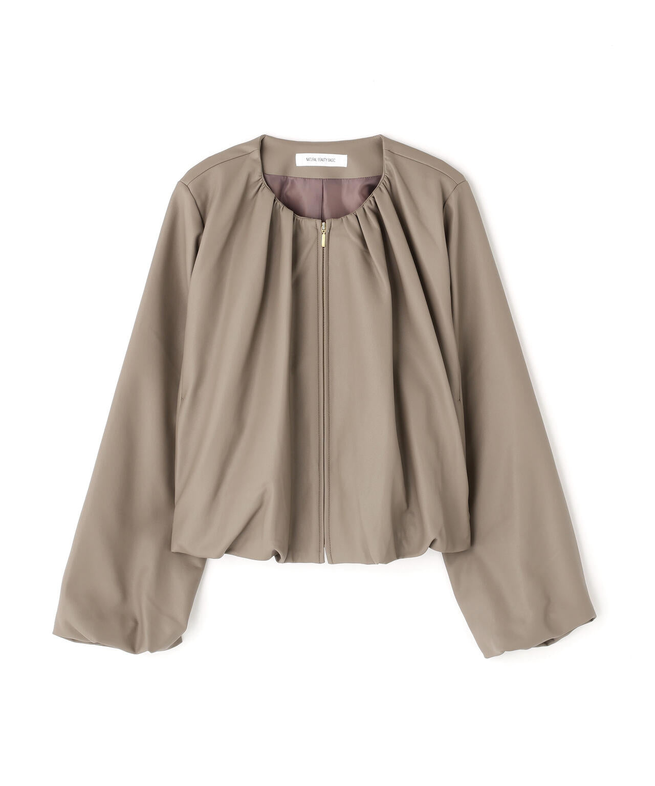 Diagram フェイクレザーギャザーブルゾン フェイクレザーギャザーブルゾン | NATURAL BEAUTY BASIC