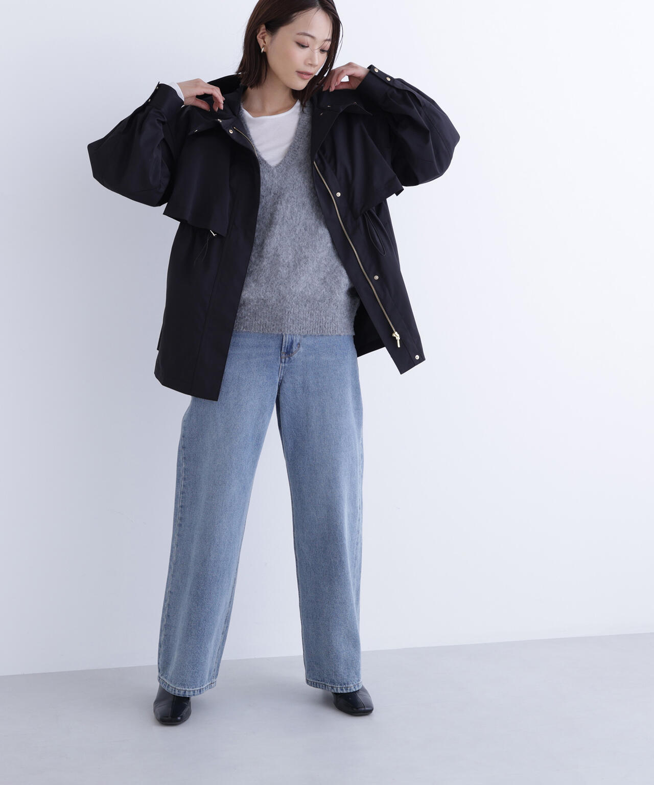 フーディードロストブルゾン