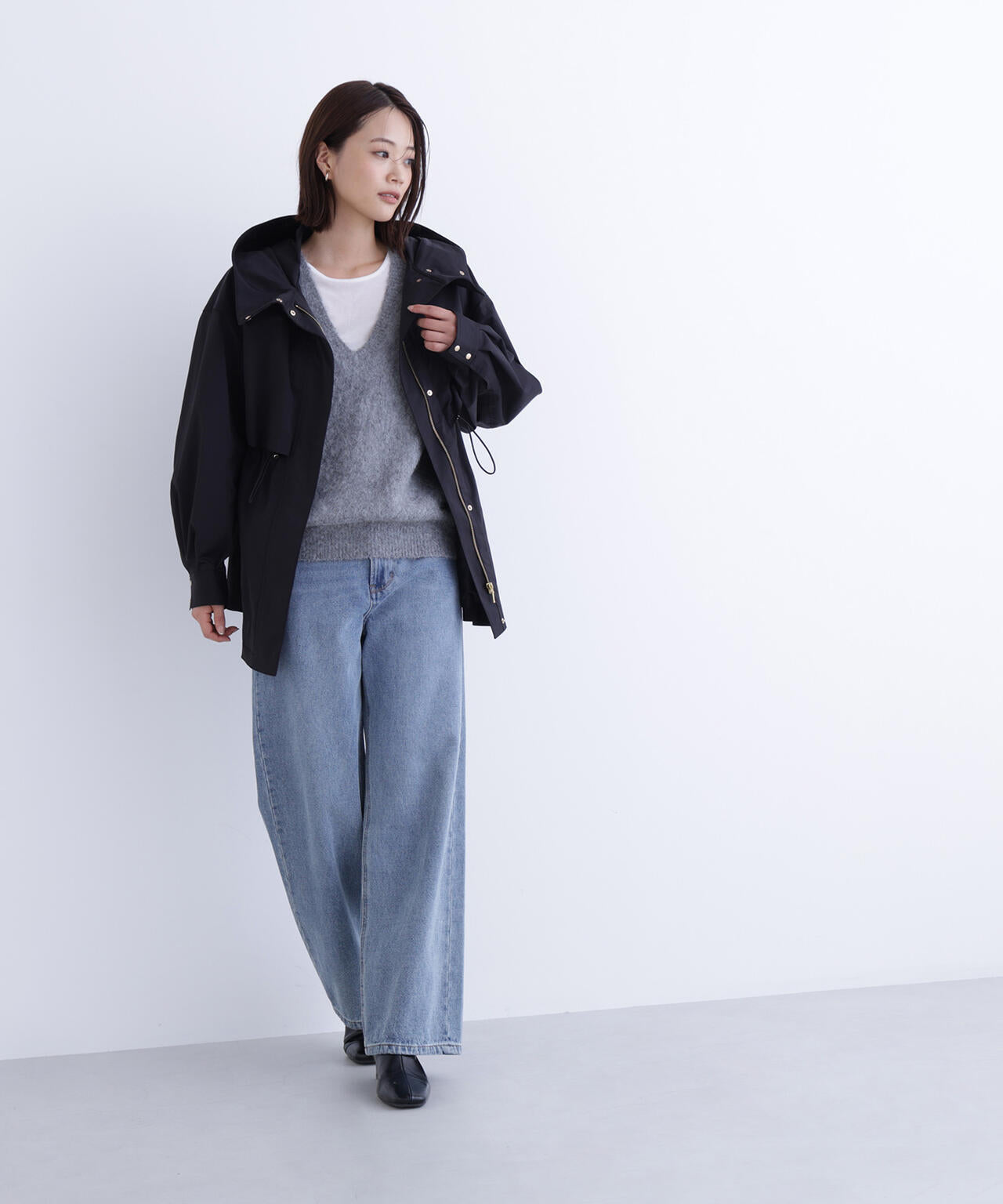 フーディードロストブルゾン