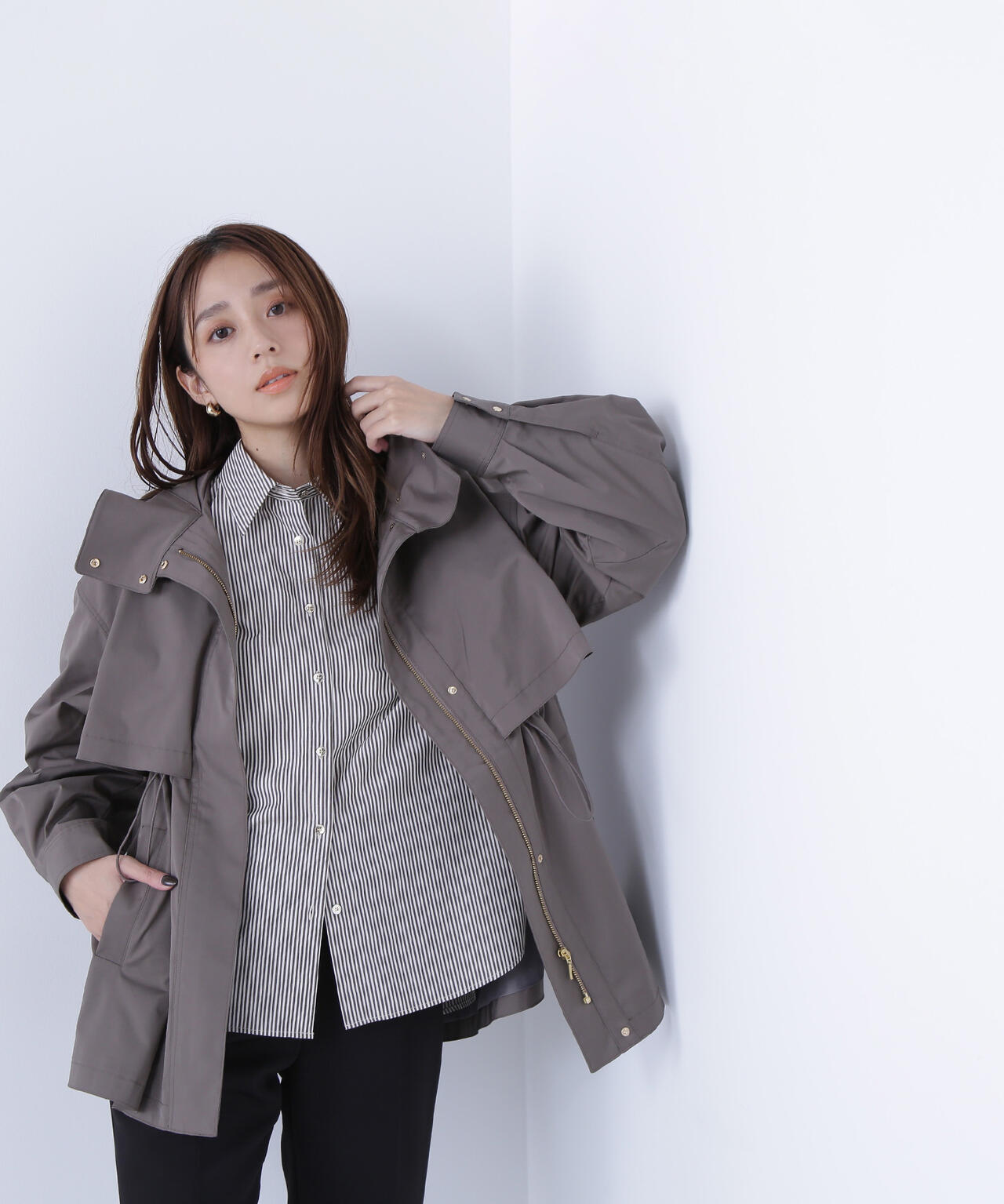 フーディードロストブルゾン